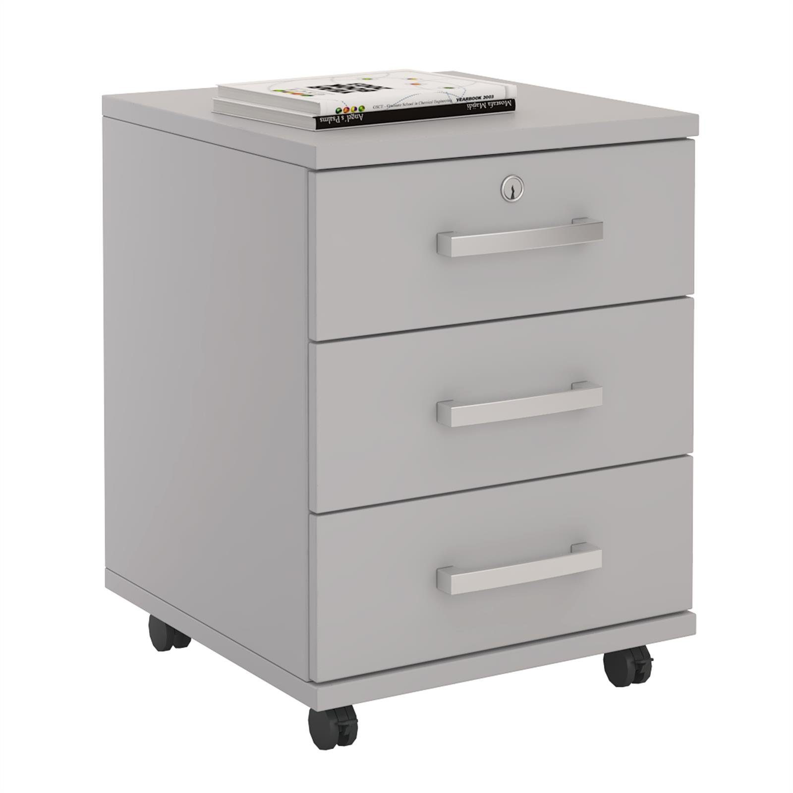 CARO-Möbel Rollcontainer VANCOUVER, Rollcontainer Bürocontainer Schubladens günstig online kaufen