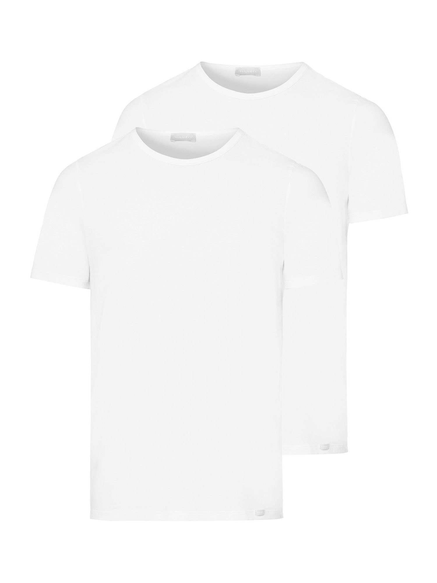 (2-tlg) white Cotton Hanro T-Shirt Essentials