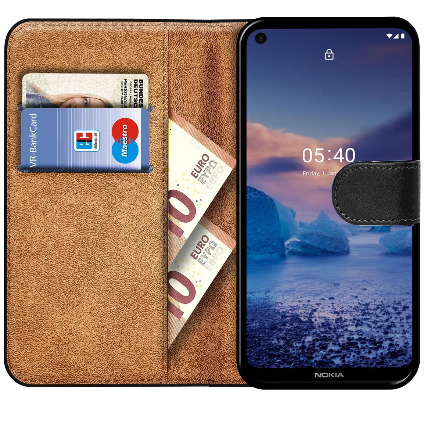 CoolGadget Handyhülle Wallet Klapp Tasche Book Case für Nokia 5.4 6,39 Zoll, Hülle Klapphülle Flip Cover Etui Schutzhülle
