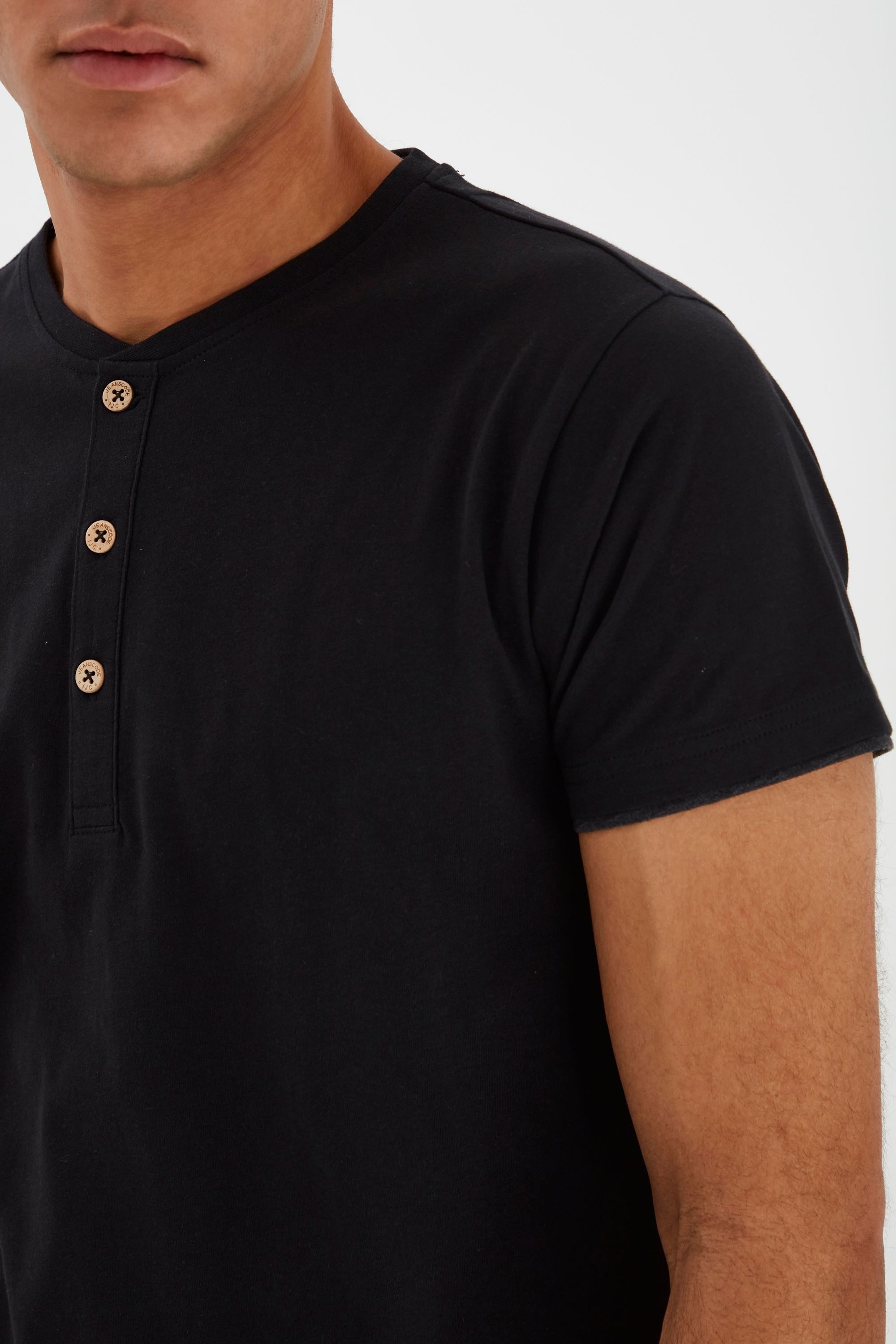 Indicode Layershirt IDTony Kurzarmshirt mit Knopfleiste