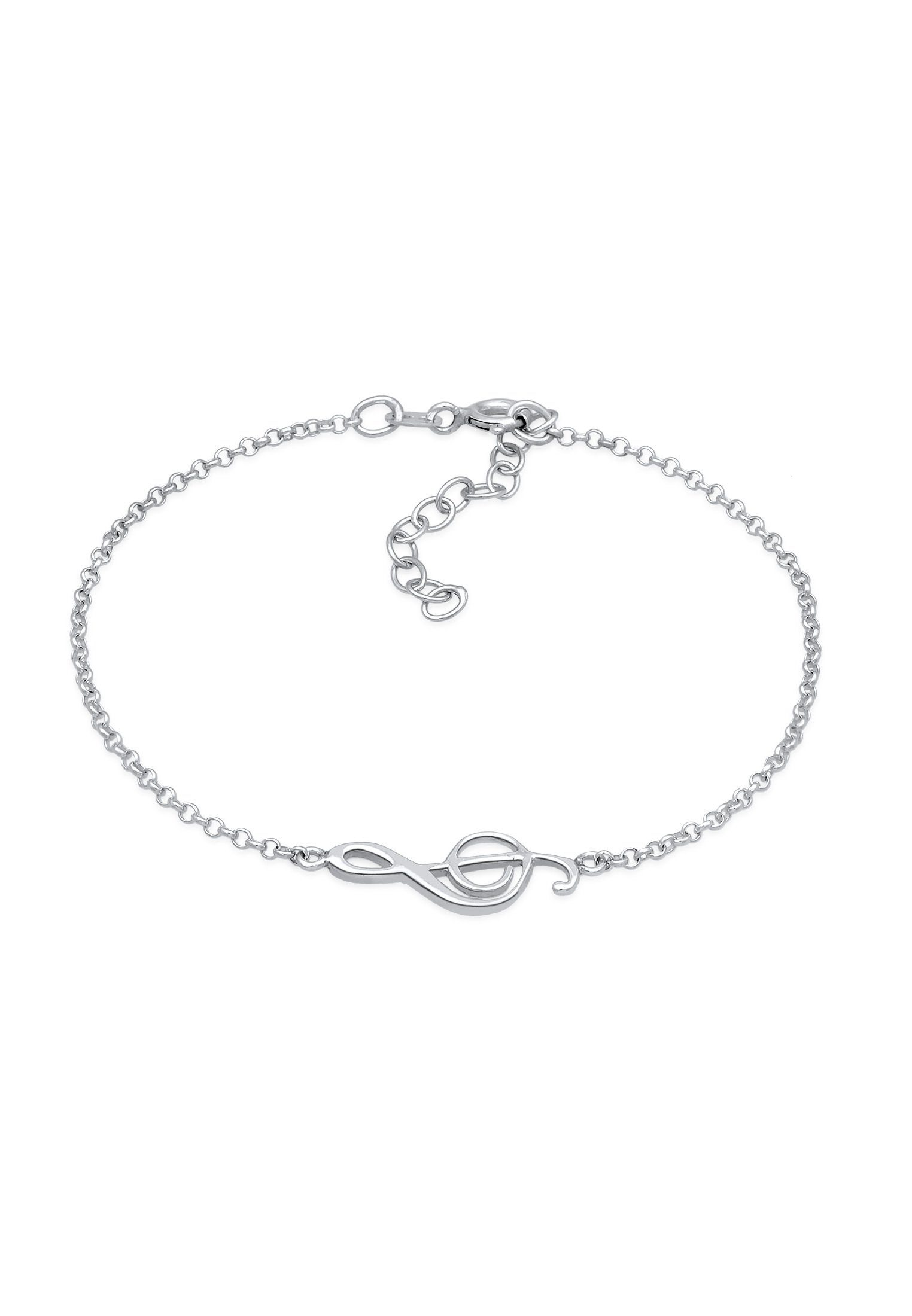 Elli Armband Armkettchen Notenschlüssel Musik Note 925 Silber (kein Set, 1- günstig online kaufen