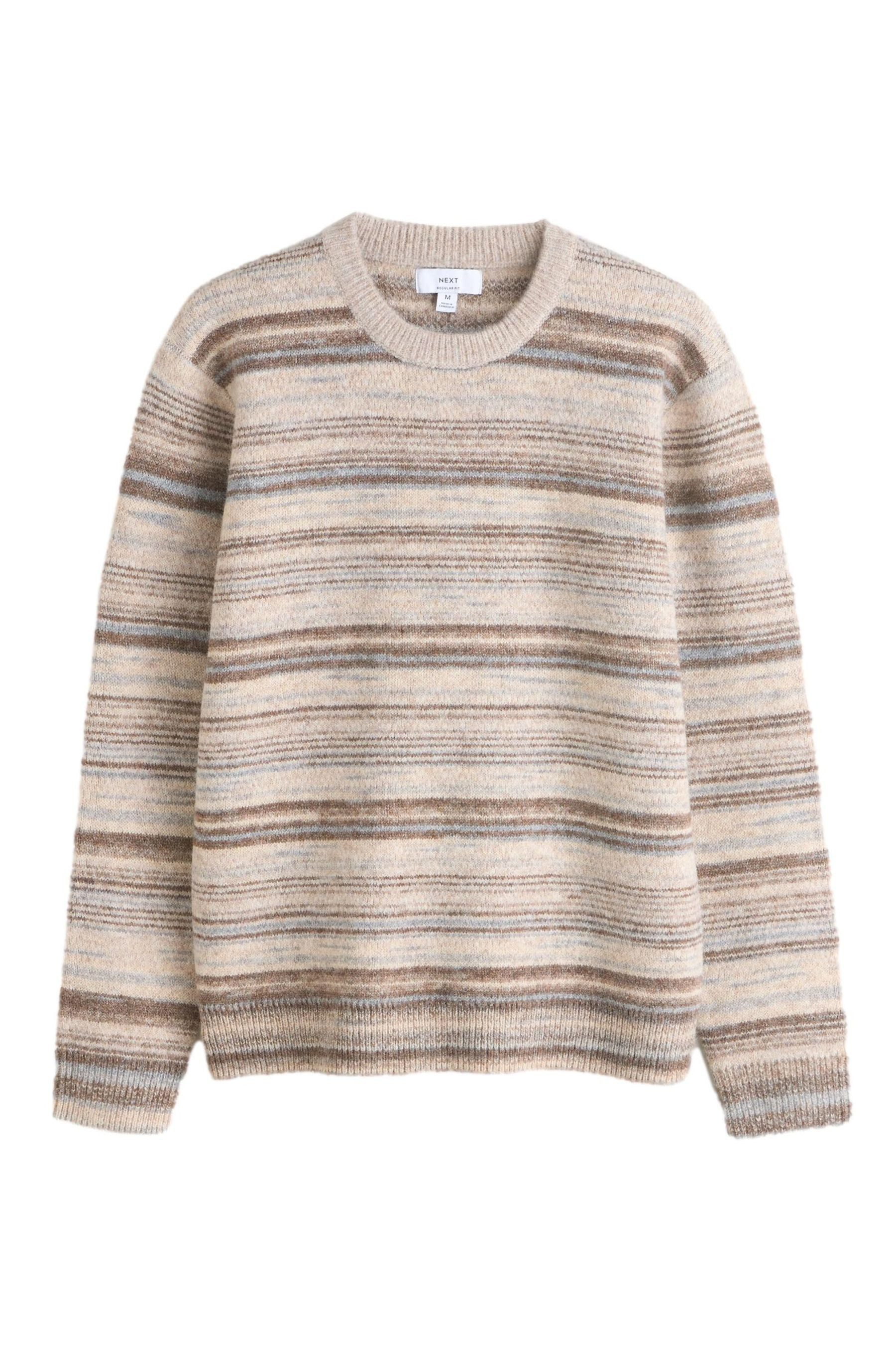 Next Rundhalspullover Regular Fit Pullover mit Spacedye-Streifen (1-tlg)