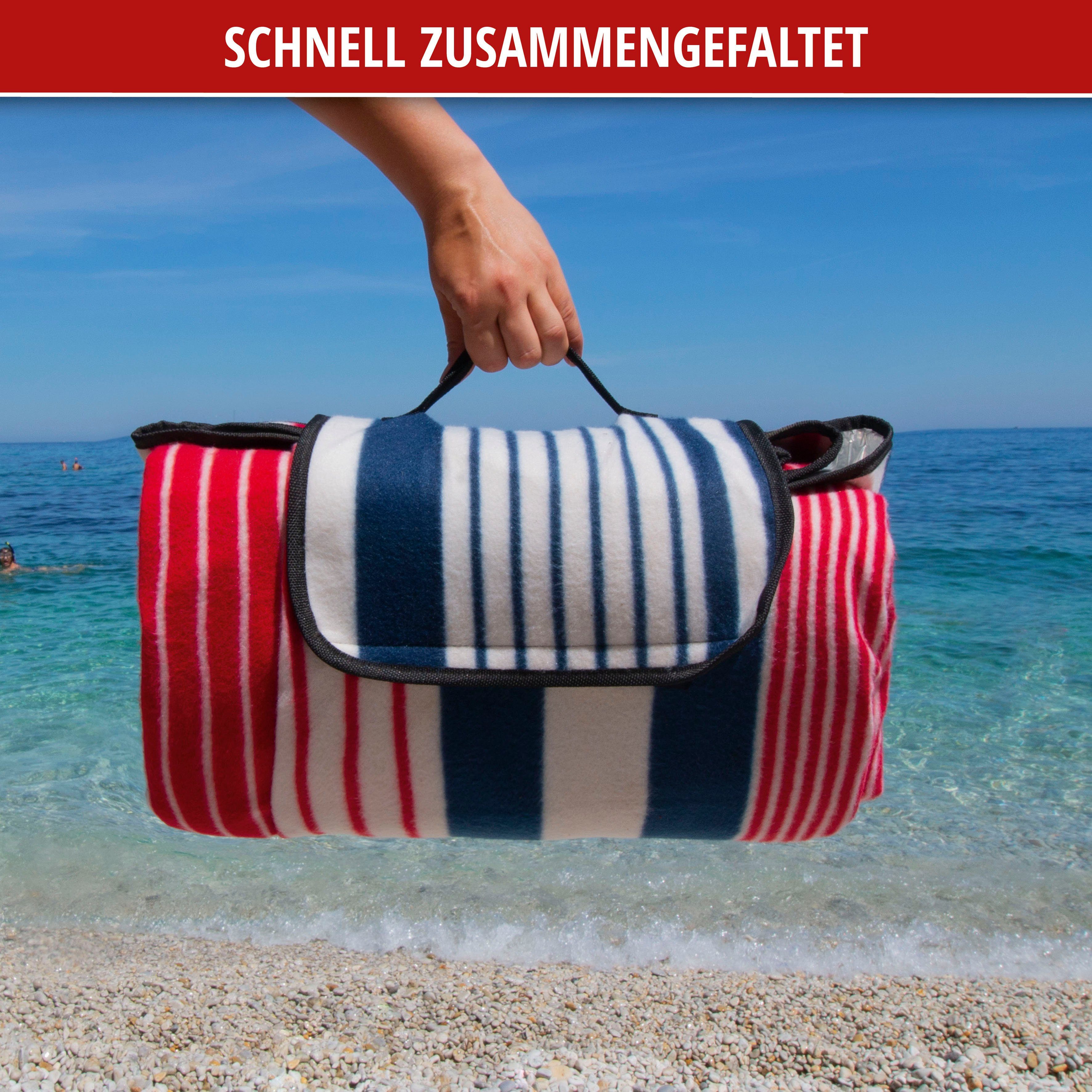 Outdoordecke Reisedecke, WALSER, mit aus Unterseite wasserfester rot Aluminium