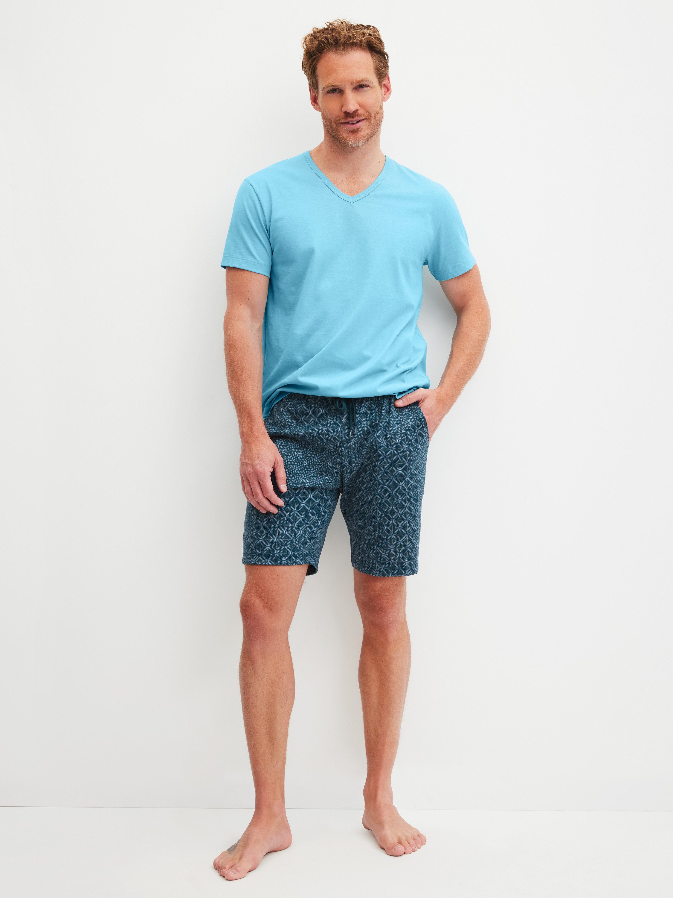 CALIDA Pyjamashorts RMX Sleep Weekend Herren (1-tlg) mit Seitentaschen, weich und bequem – Bild 4 von 5