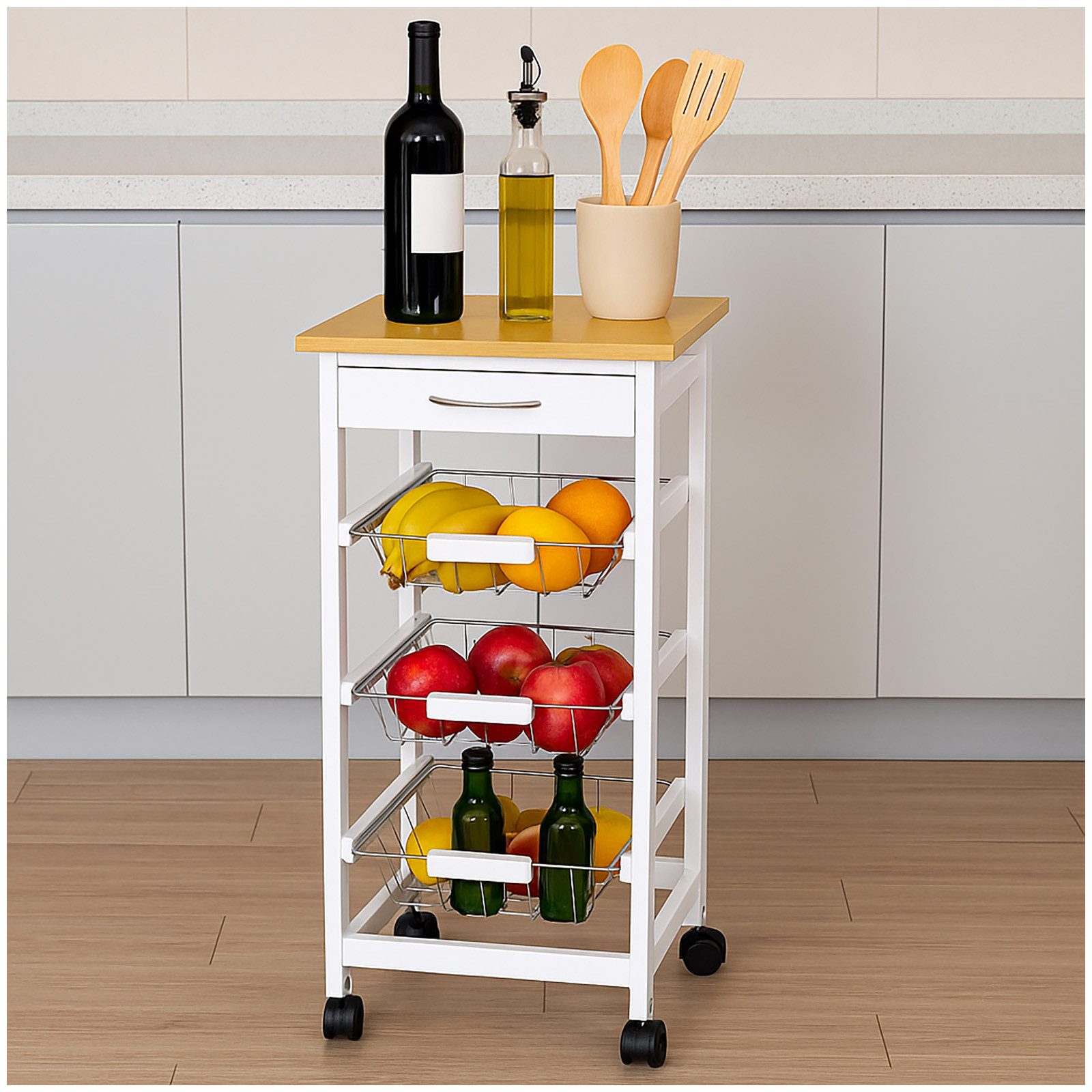 HTI-Living Servierwagen Servierwagen Small Blanca, (Stück, 1 St., 1 Servier günstig online kaufen