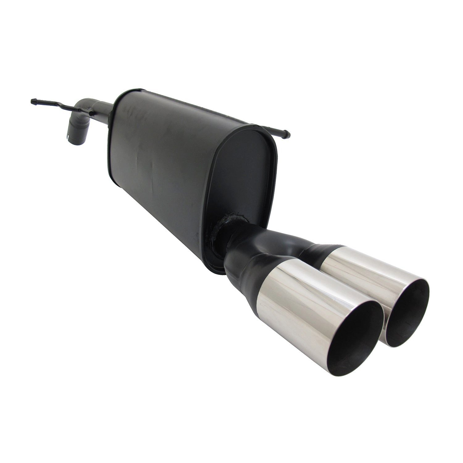 OMAC Auspuff-Flexrohr Novus Sportauspuff für Peugeot 207 2x76mm Endschalldämpfer mit ABE, (1-tlg), Leicht austauschbar - Doppelter Ausgang