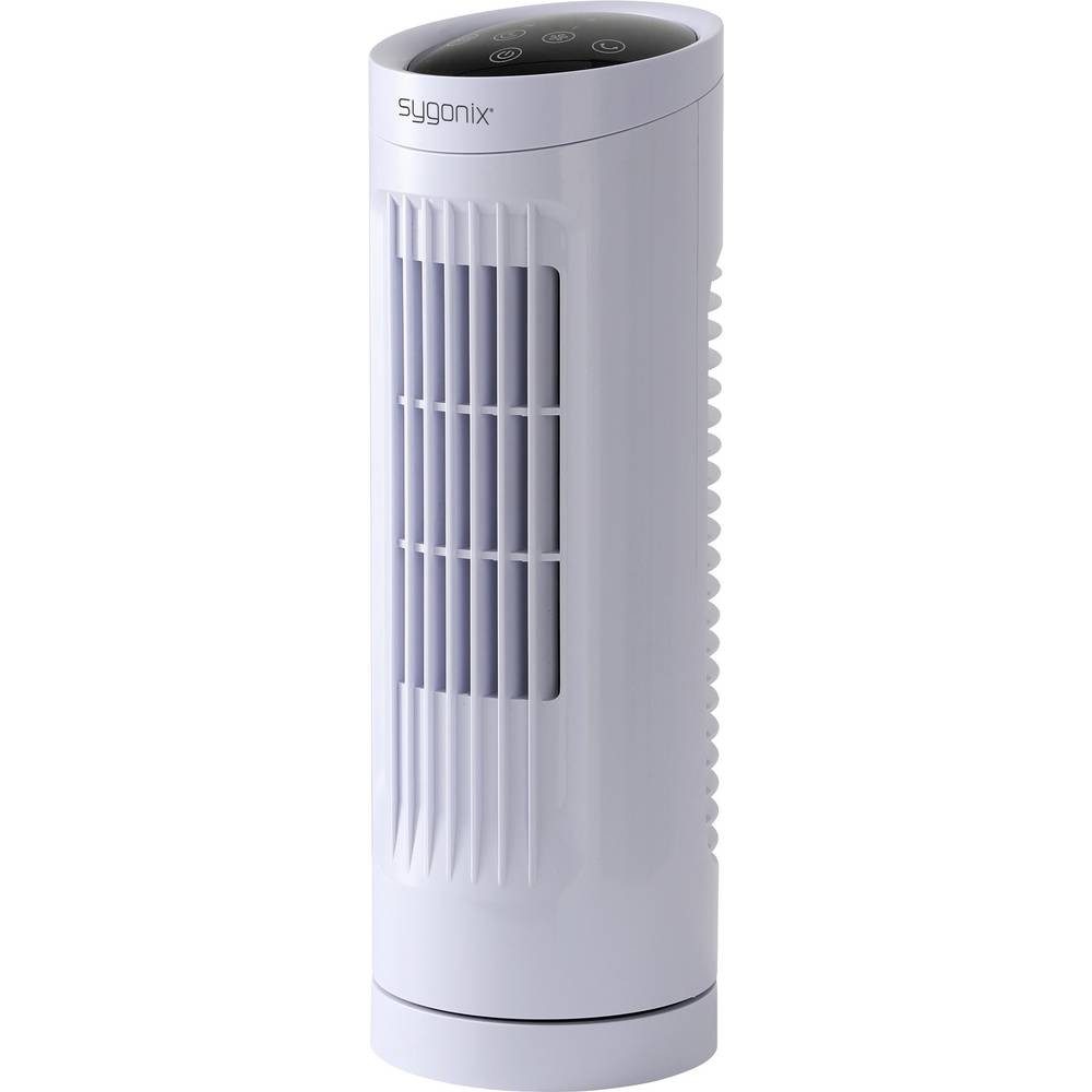 Sygonix Bodenventilator Turmventilator 20 W (x H) 111 mm x 328 mm Weiß Timer, Oszillierend