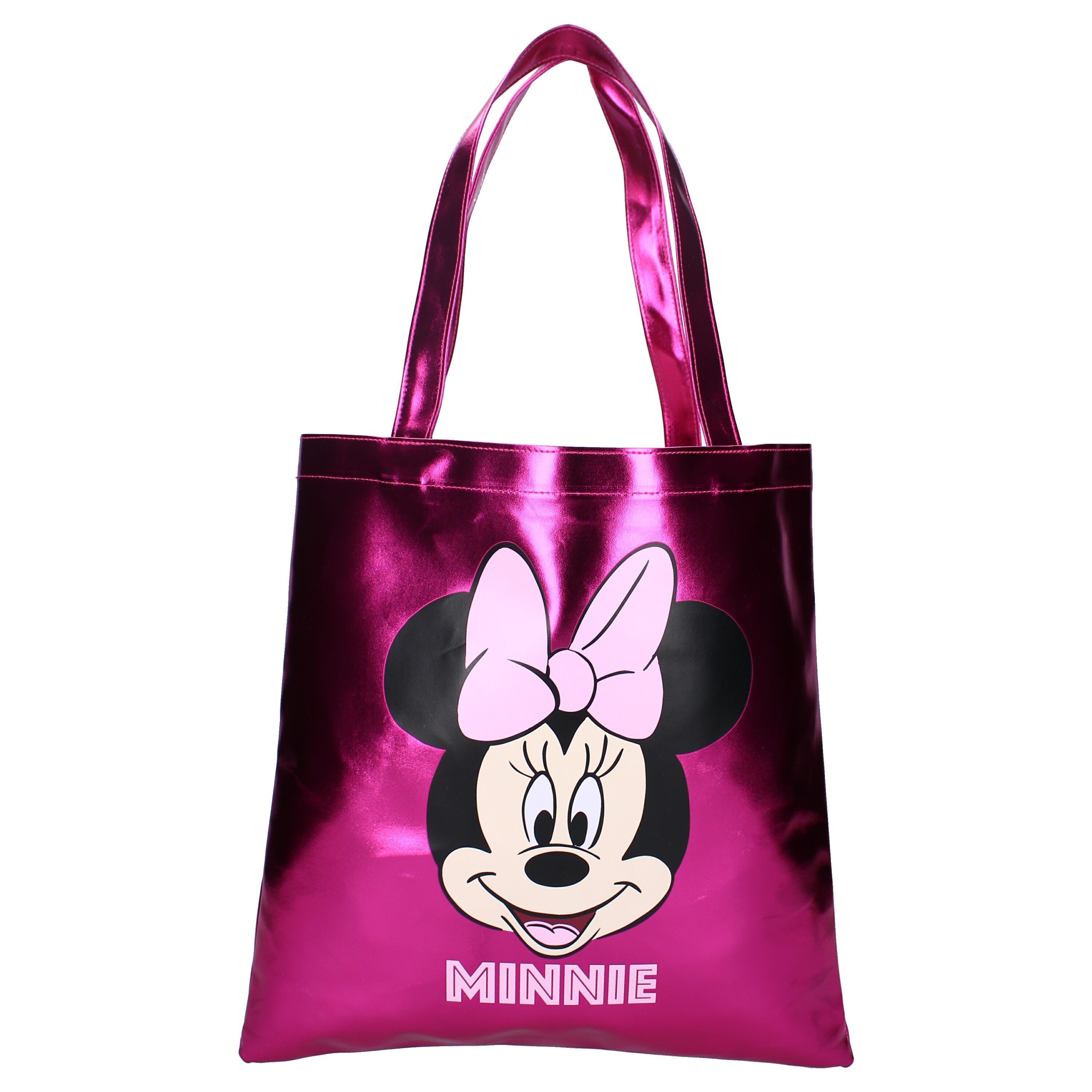 Disney Minnie Mouse Shopper – stylische Tragetasche in Metallic-Rosa – Bild 2 von 4