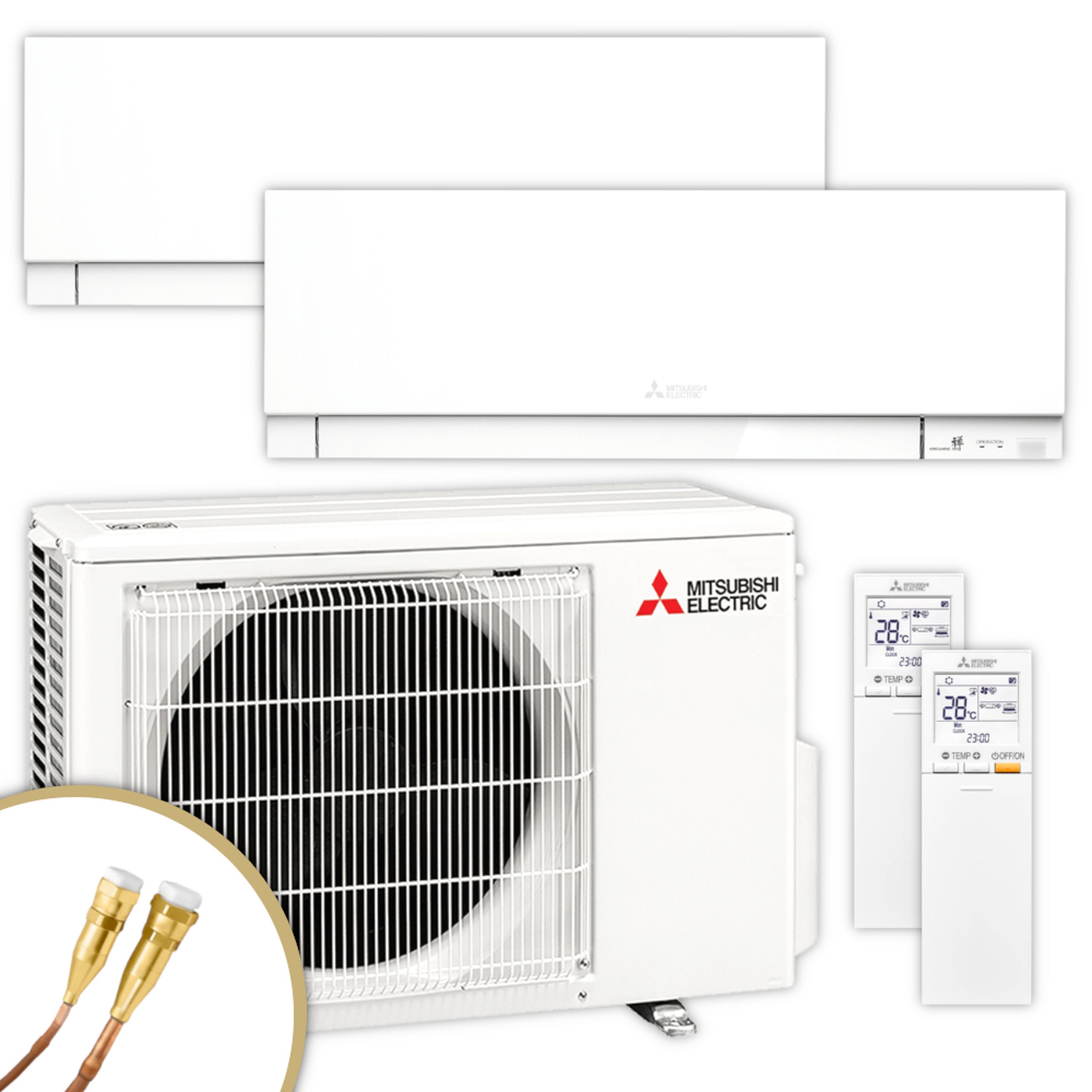 Mitsubishi electric Klimagerät MXZ-2F42VF4 + MSZ-EF25VGK / MSZ-EF35VGK
