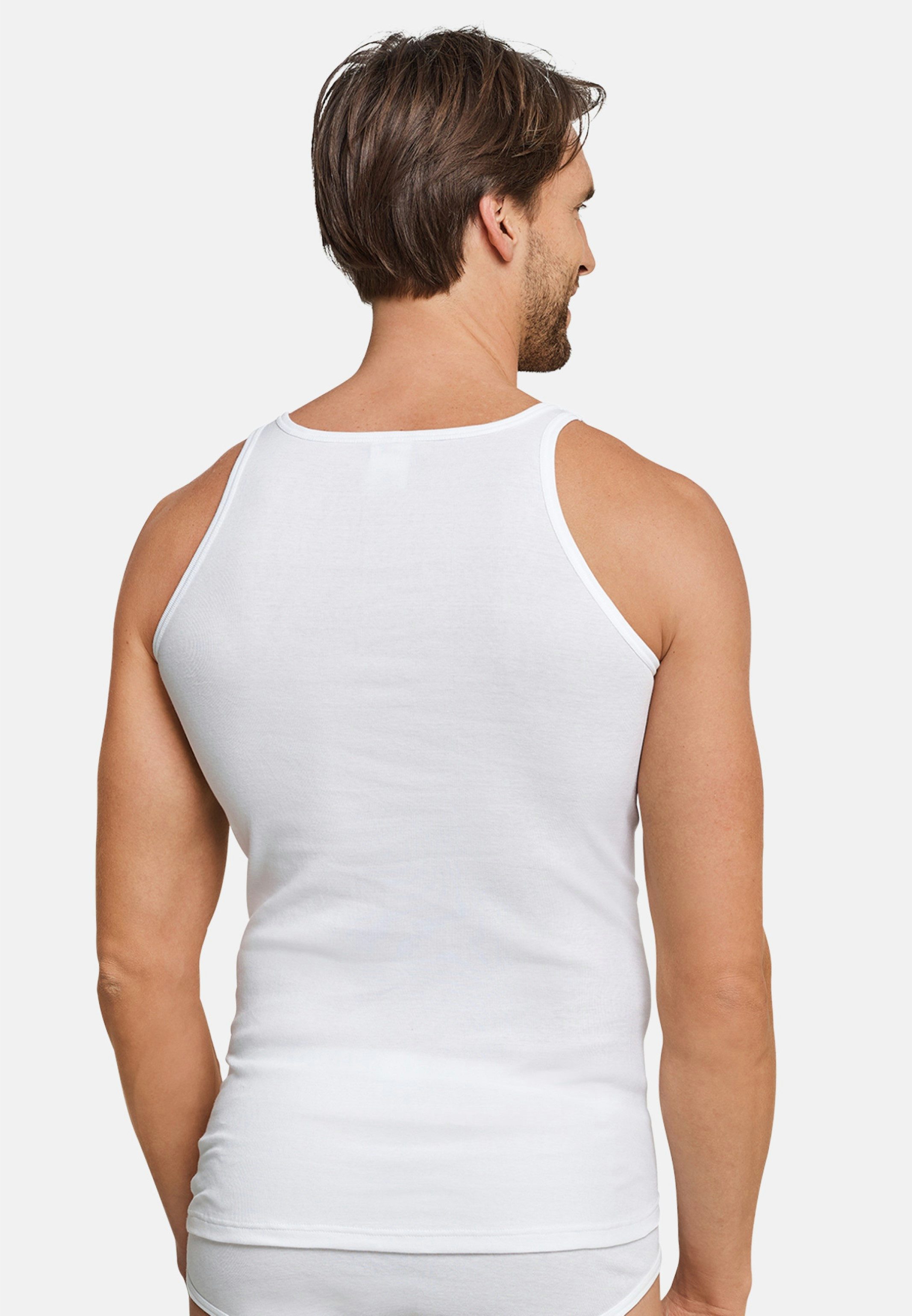 Schiesser Unterhemd 4er Pack Original Classics Feinripp (Spar-Set, 4-St) Unterhemd / Tanktop - Baumwolle