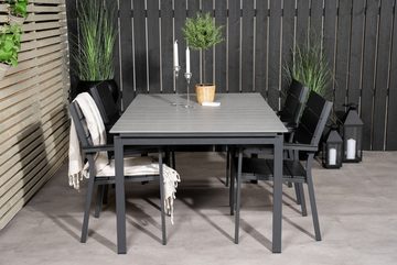 ebuy24 Garten-Essgruppe Levels Gartenset Tisch 100x160/240cm und 4 Stühle
