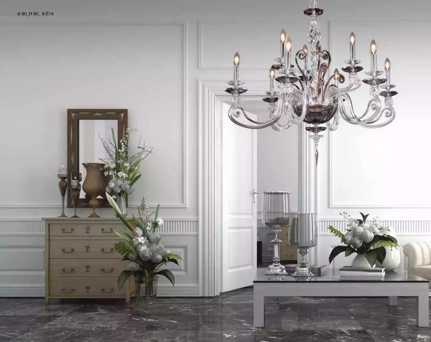 Xlmoebel Kronleuchter Kristall Hängelampe mit elegantem Design und funkelndem Licht, Hergestellt in Europa