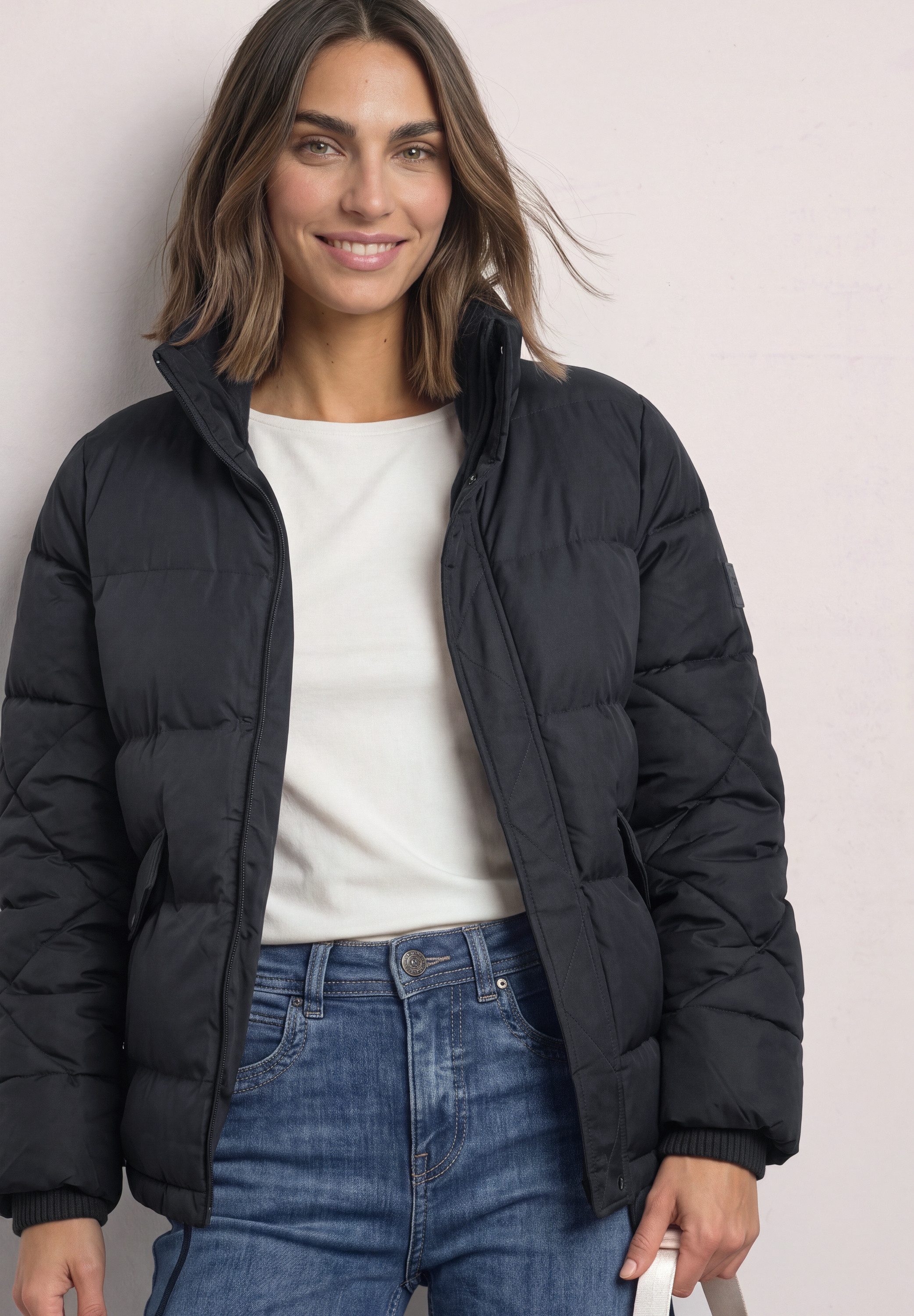 STREET ONE Steppjacke wasserabweisend, Stehkragen
