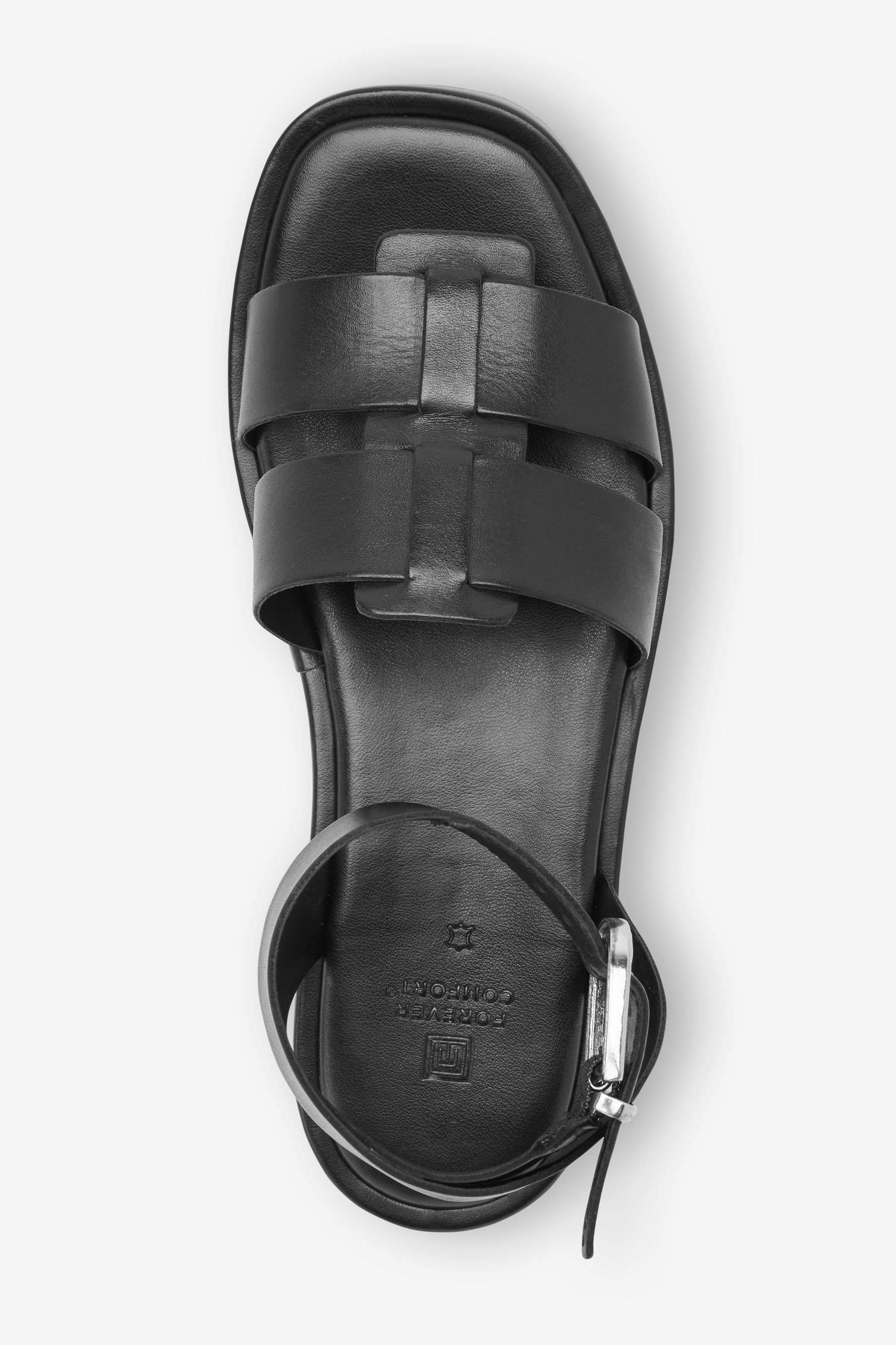 aus Comfort® Next (1-tlg) Black Forever Sandale Leder Plateau-Sandalen