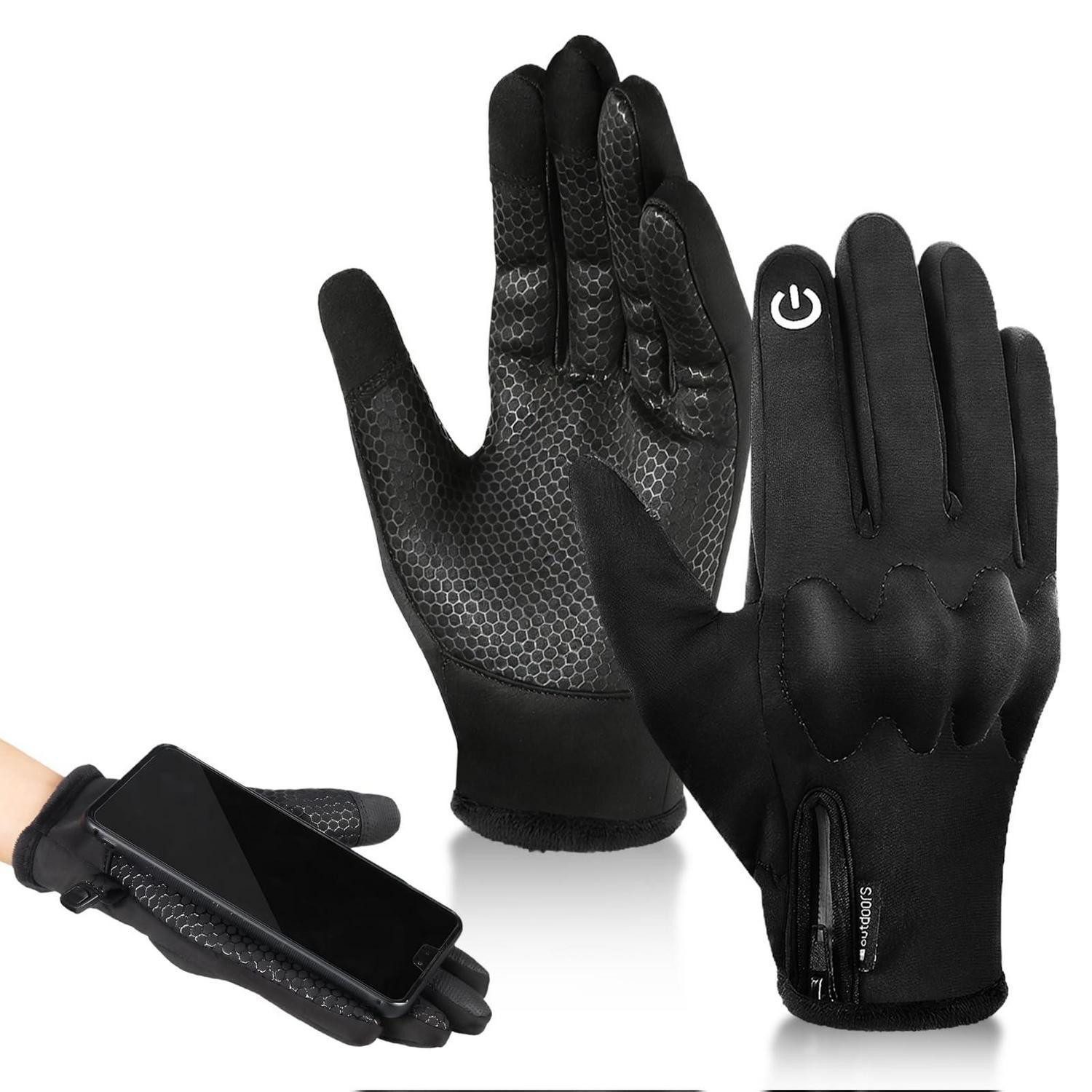 LuxusKollektion Laufhandschuhe Winterhandschuhe Touchscreen winddicht warm (1-St)