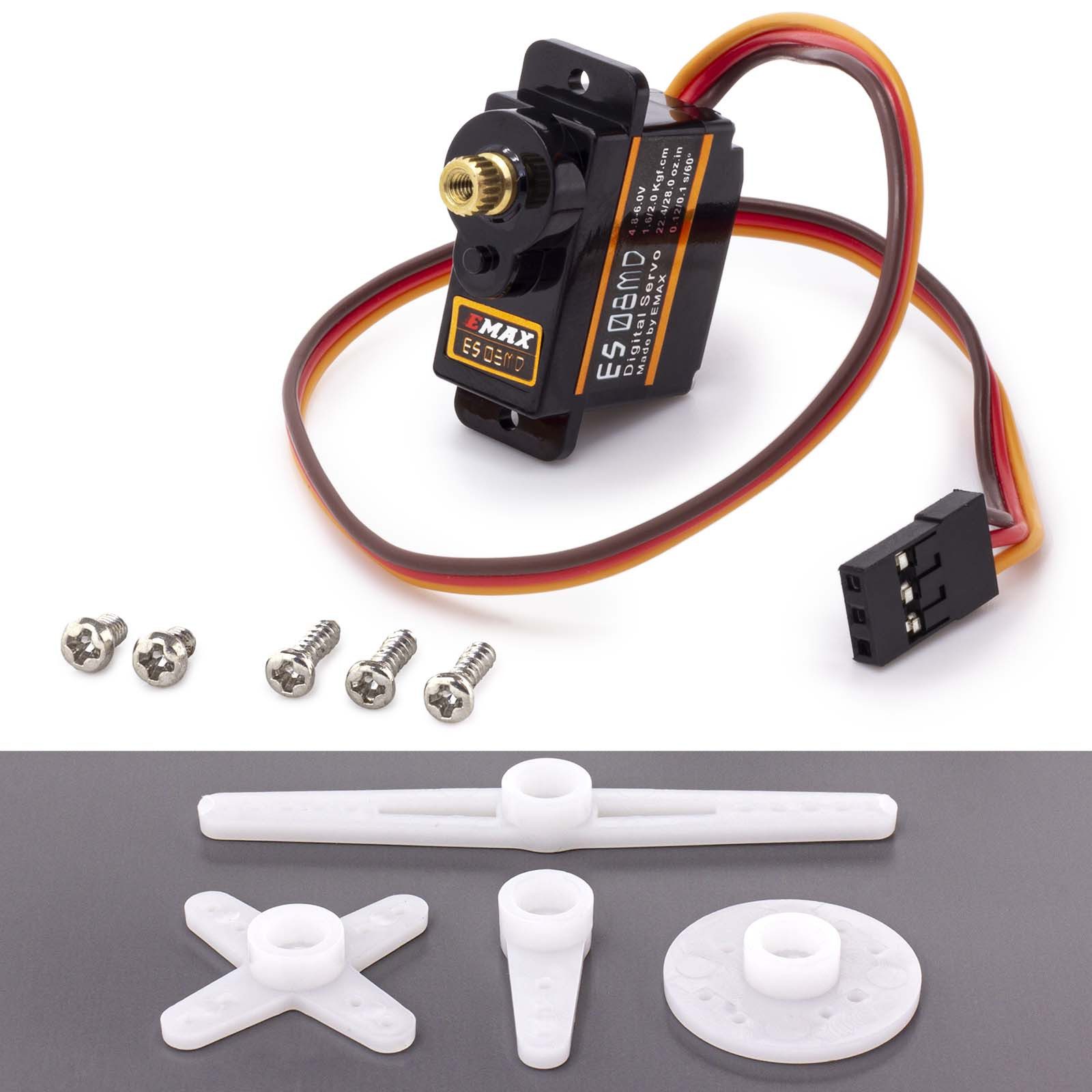 Adapter Universe RC-Helikopter Emax ES08MD RC Servo Digital Metall Gear Micro Servo 12g 0,08s 2 kg