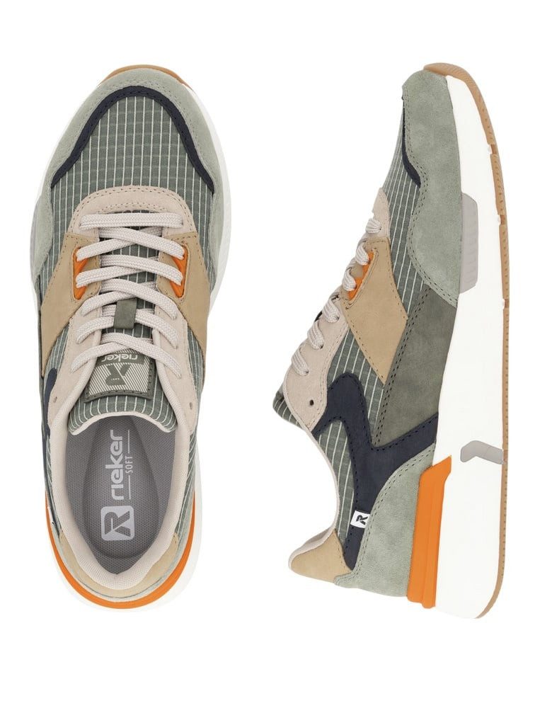 Rieker U1402 (Textil) grün/weiss Herren Sneaker günstig online kaufen