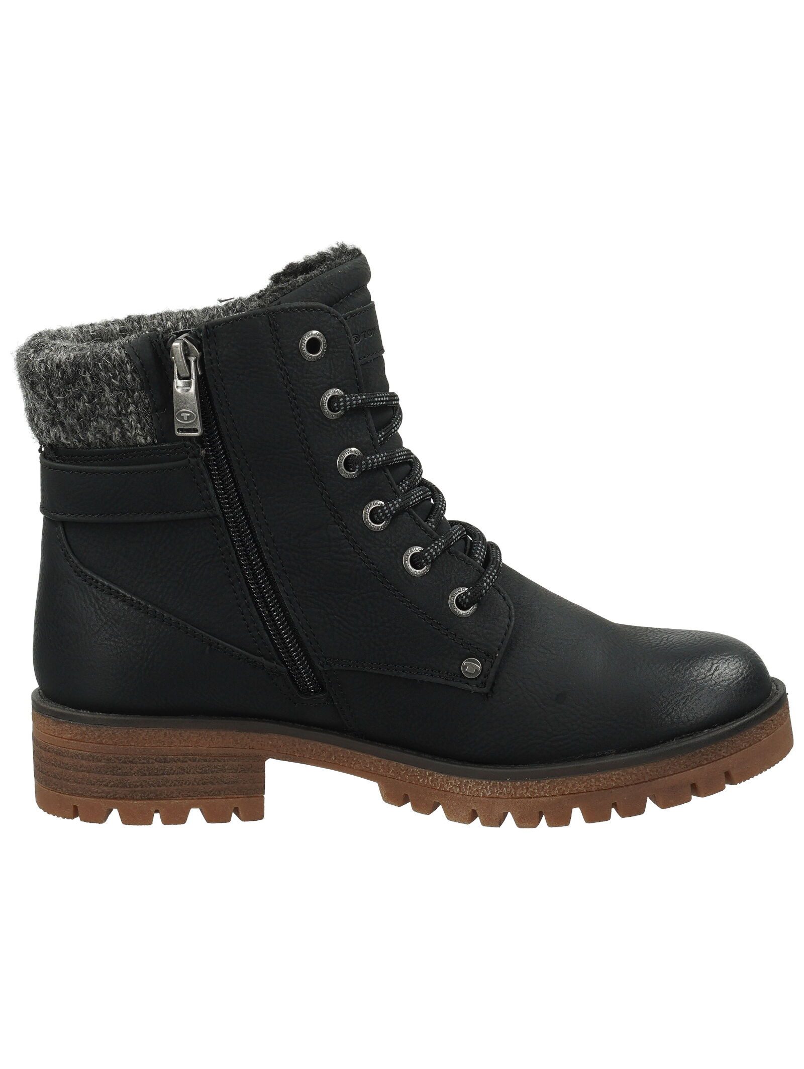 Tom Tailor Stiefelette Lederimitat/Textil Schnürstiefelette