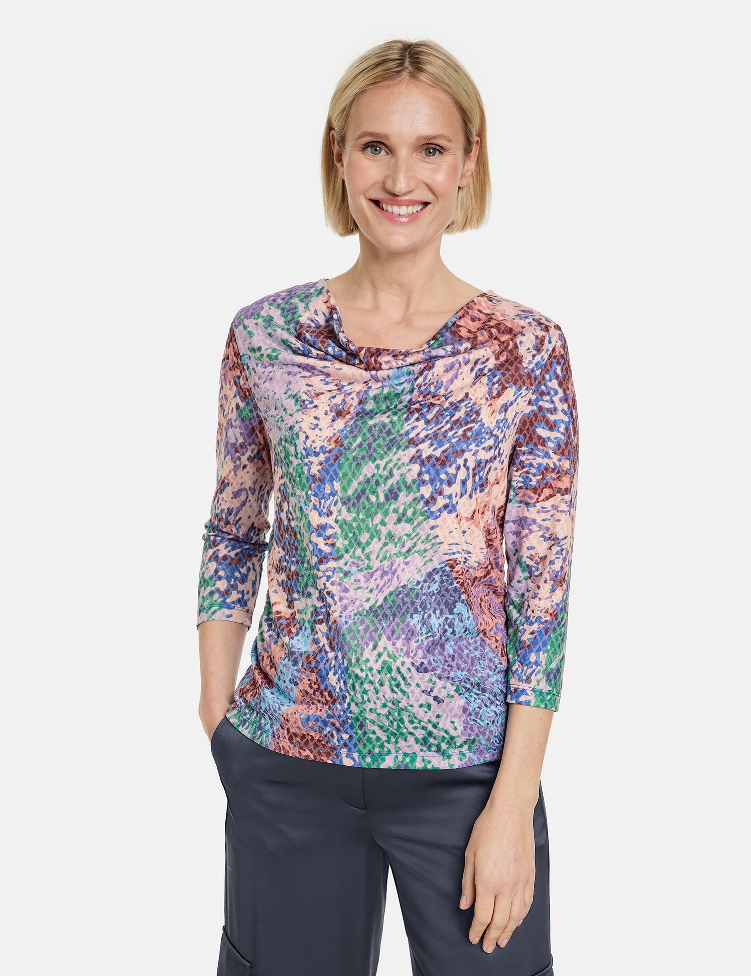 GERRY WEBER 3/4-Arm-Shirt 3/4 Arm Shirt mit Ausbrenner-Qualität