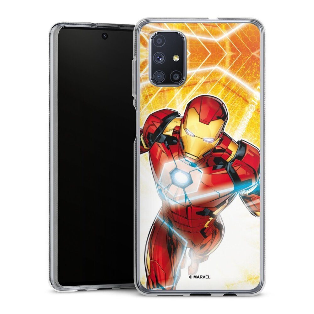 DeinDesign Handyhülle Iron Man on Fire, Samsung Galaxy M51 Silikon Hülle Bumper Case Handy Schutzhülle