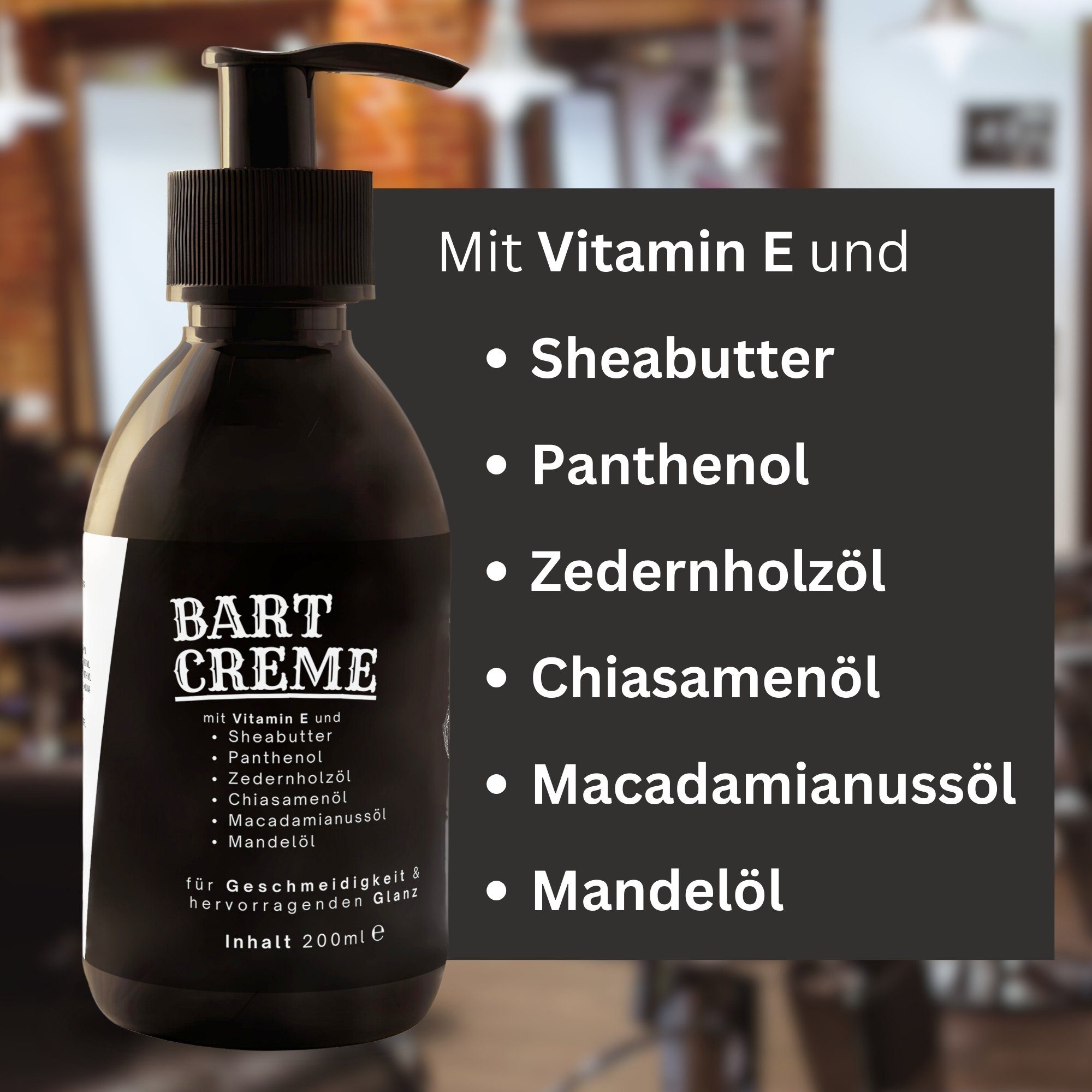 Radami Bartpflege-Set Geschenkset Bartpflege Bartshampoo, Bartcreme Bartöl Zedernholz 3 tlg