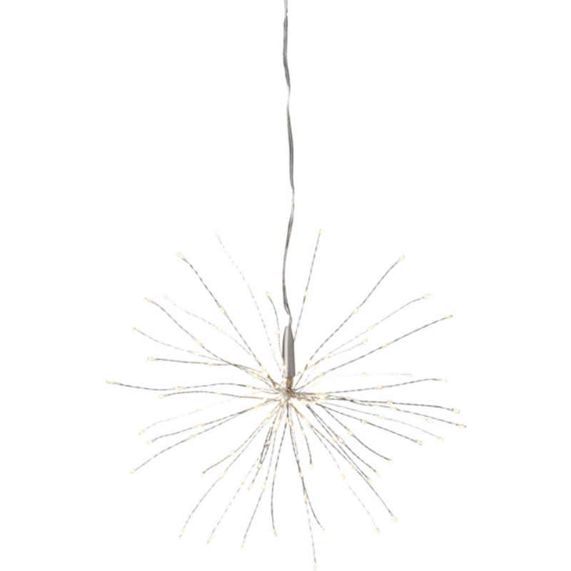STAR TRADING LED Stern "Firework" 120-flammig, Kunststoff, silber, warmweiß, 47lm, warmweiß
