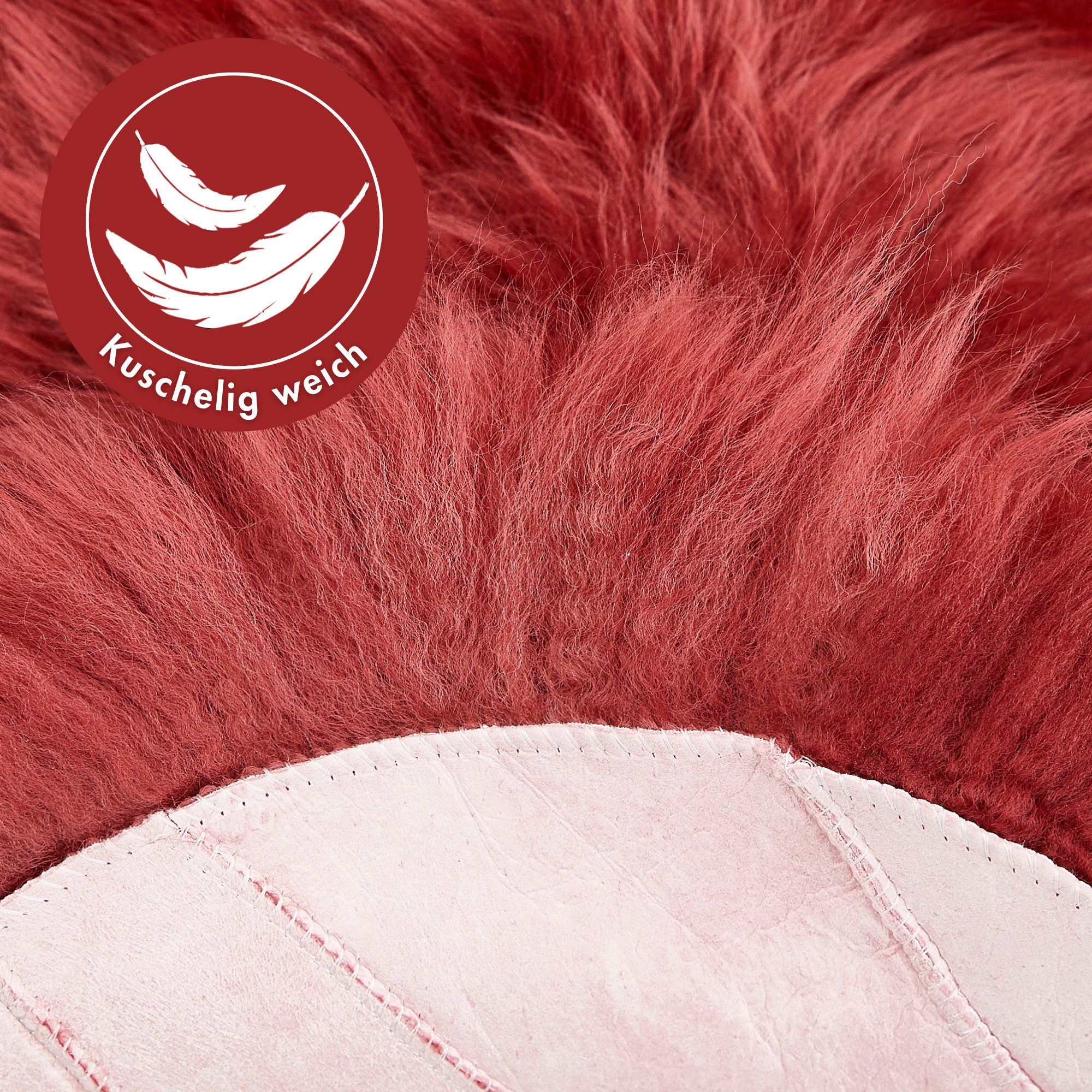 LUXOR living Stuhlkissen Sitzauflage Lammfell, Sitzauflage, rund oder eckig, echtes Lammfell, auch als 4er Set