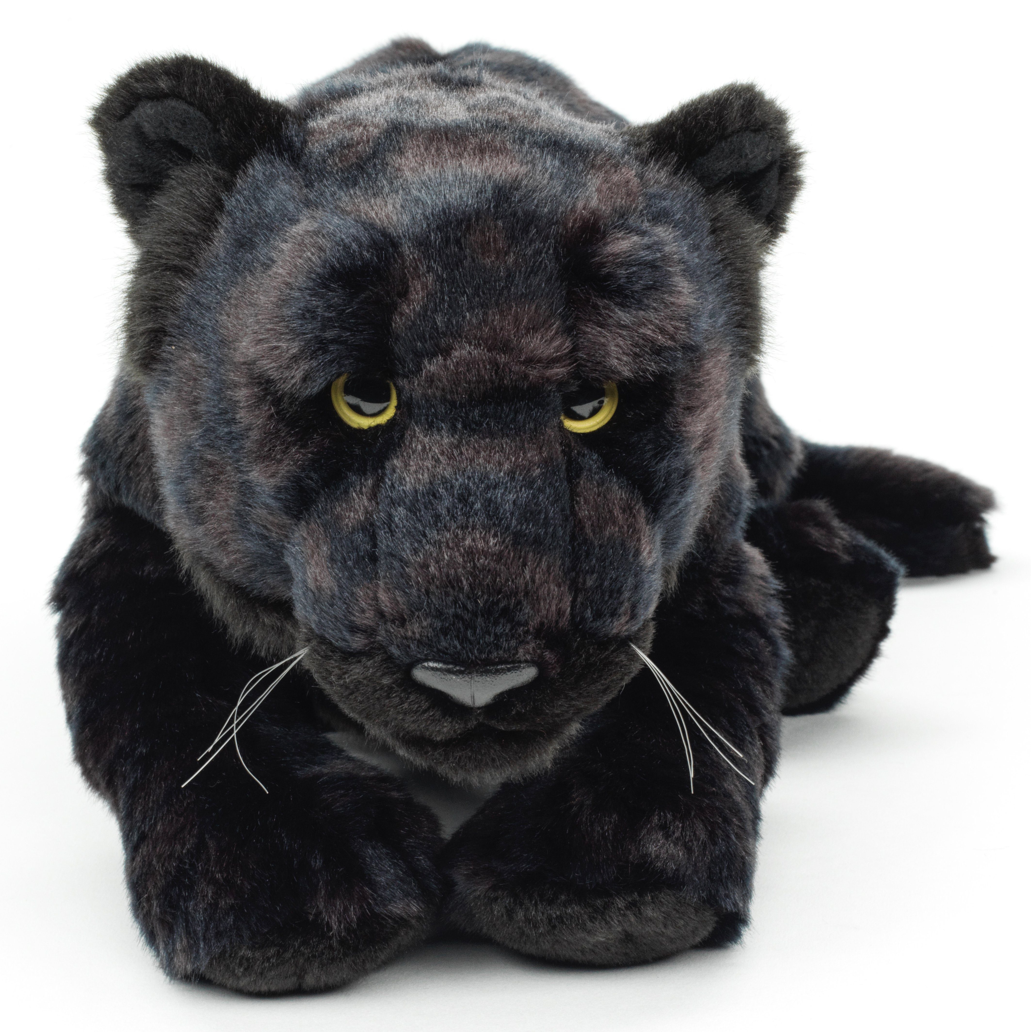 Uni-Toys Kuscheltier Schwarzer Panther, liegend - 44 cm (Länge) - Plüsch, Plüschtier, zu 100 % recyceltes Füllmaterial