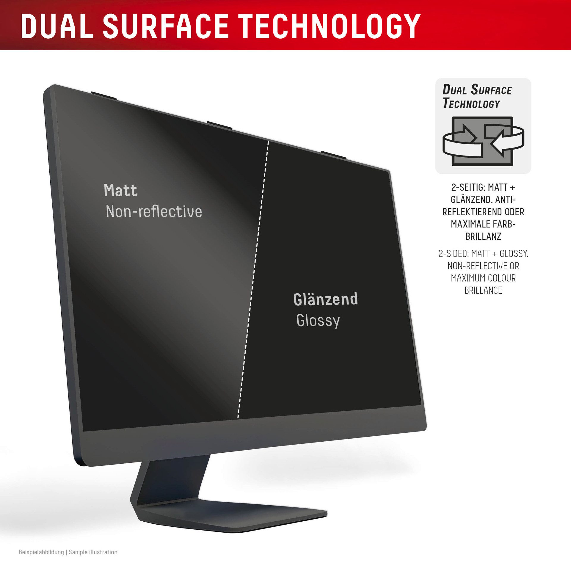 Displex Displayschutzfolie Privacy Safe Blickschutzfilter für Universell für Monitore mit 21,5 (16:9), Blickschutzfolie, Schutzfolie, Bildschirmschutz, kratz- & stoßfest