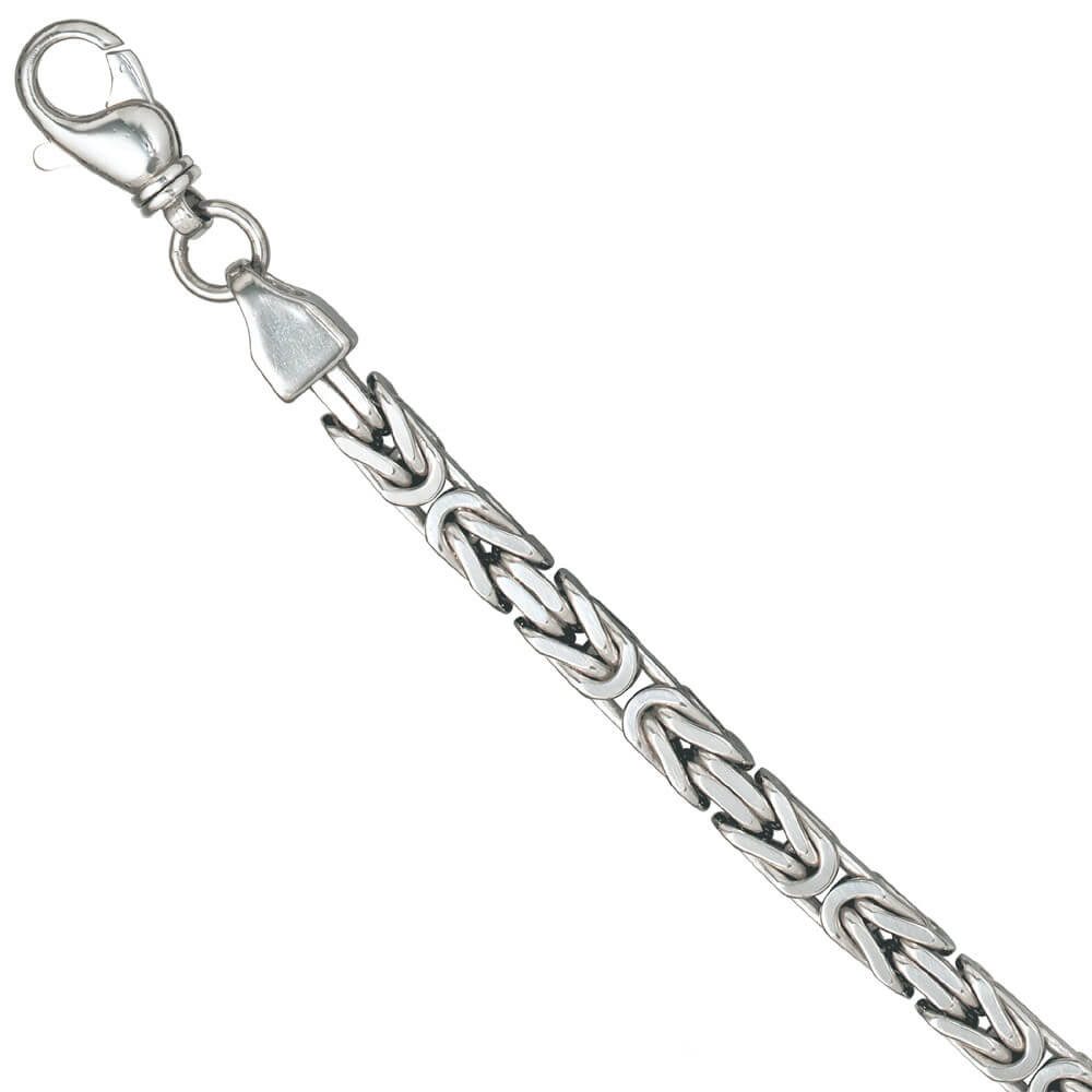Schmuck Krone Königsarmband 7mm Königsarmband 925 Silber 20cm, Silber 925