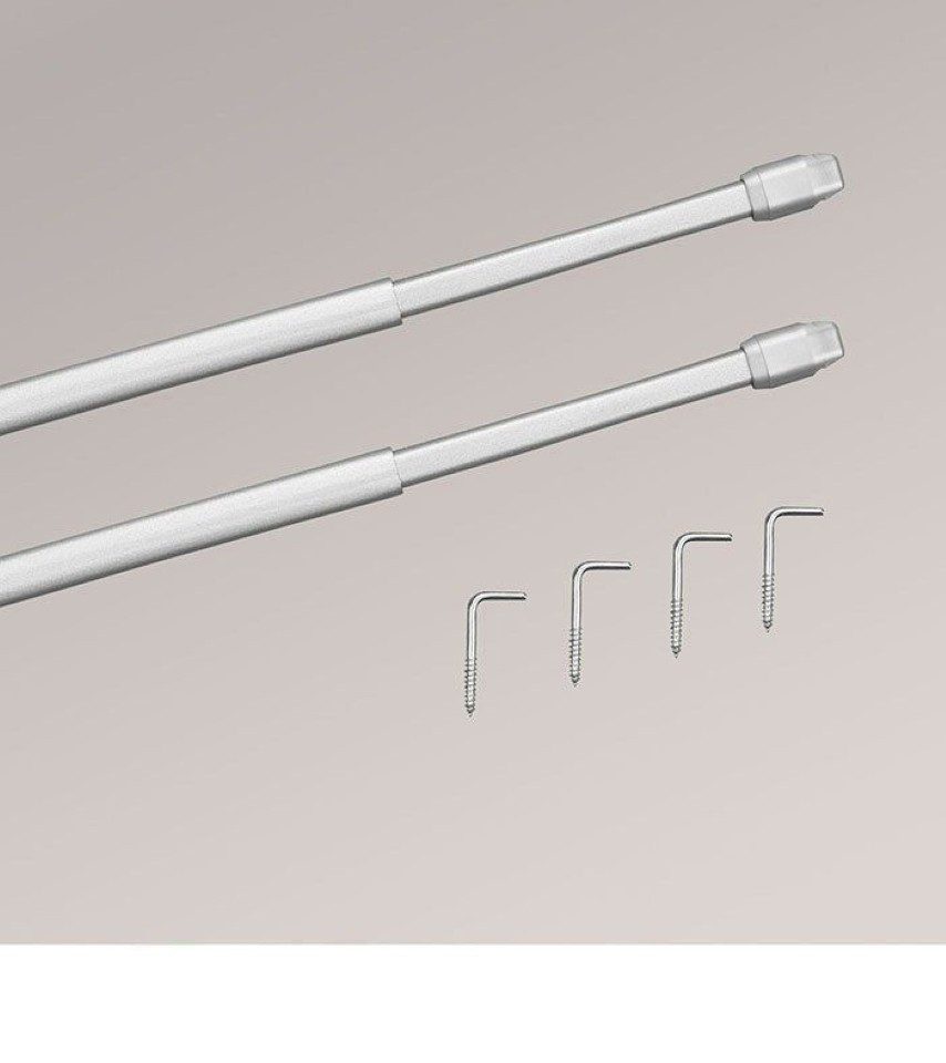 LYSEL® Gardinenstange Vitragenstange flachoval, L 40-65 cm
