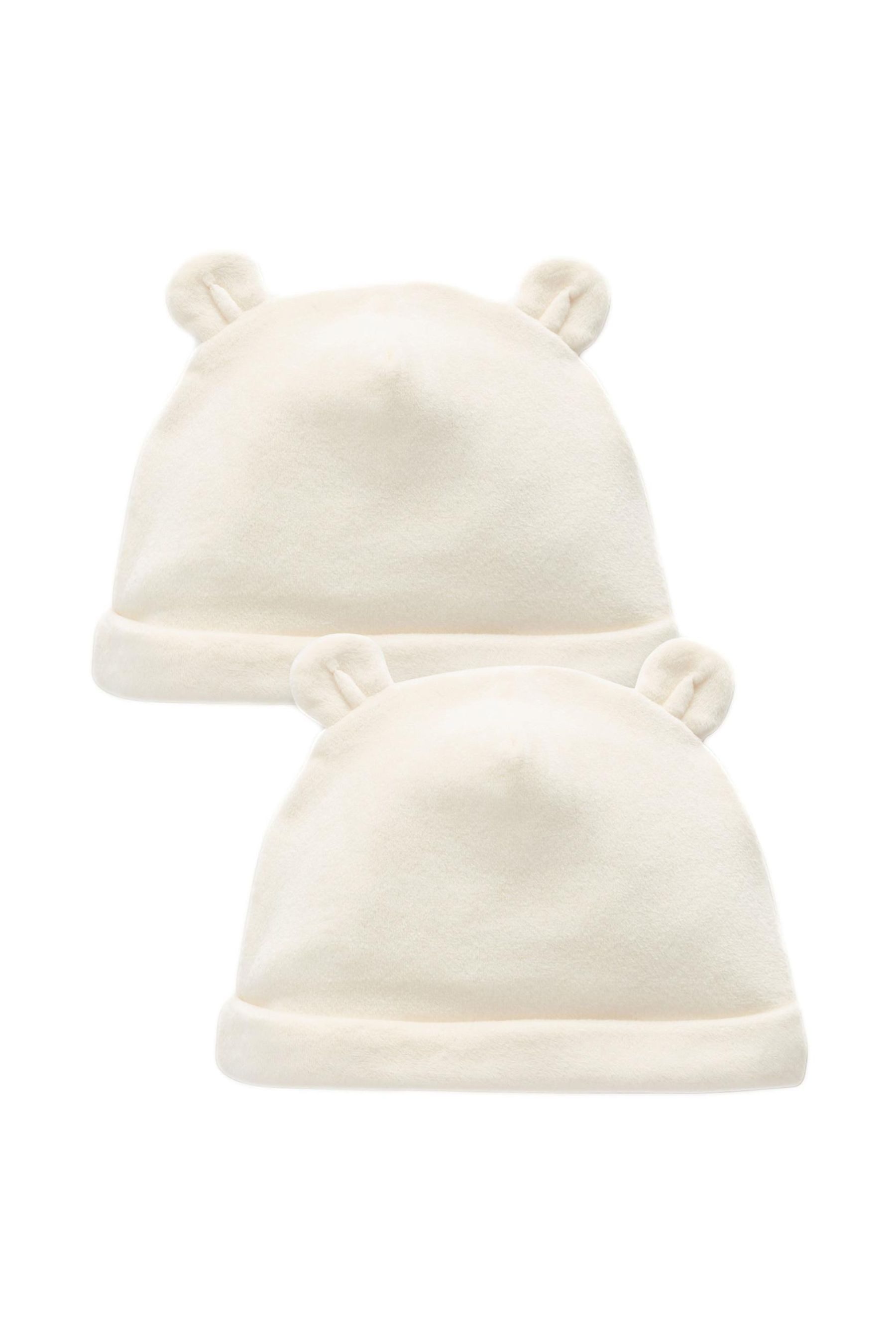 Next Erstlingsmütze 2er-Pack Babymützen aus Velours (2-St)