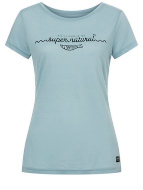SUPER.NATURAL Print-Shirt Merino T-Shirt W SARDA TEE lässiger Print, Merino-Materialmix