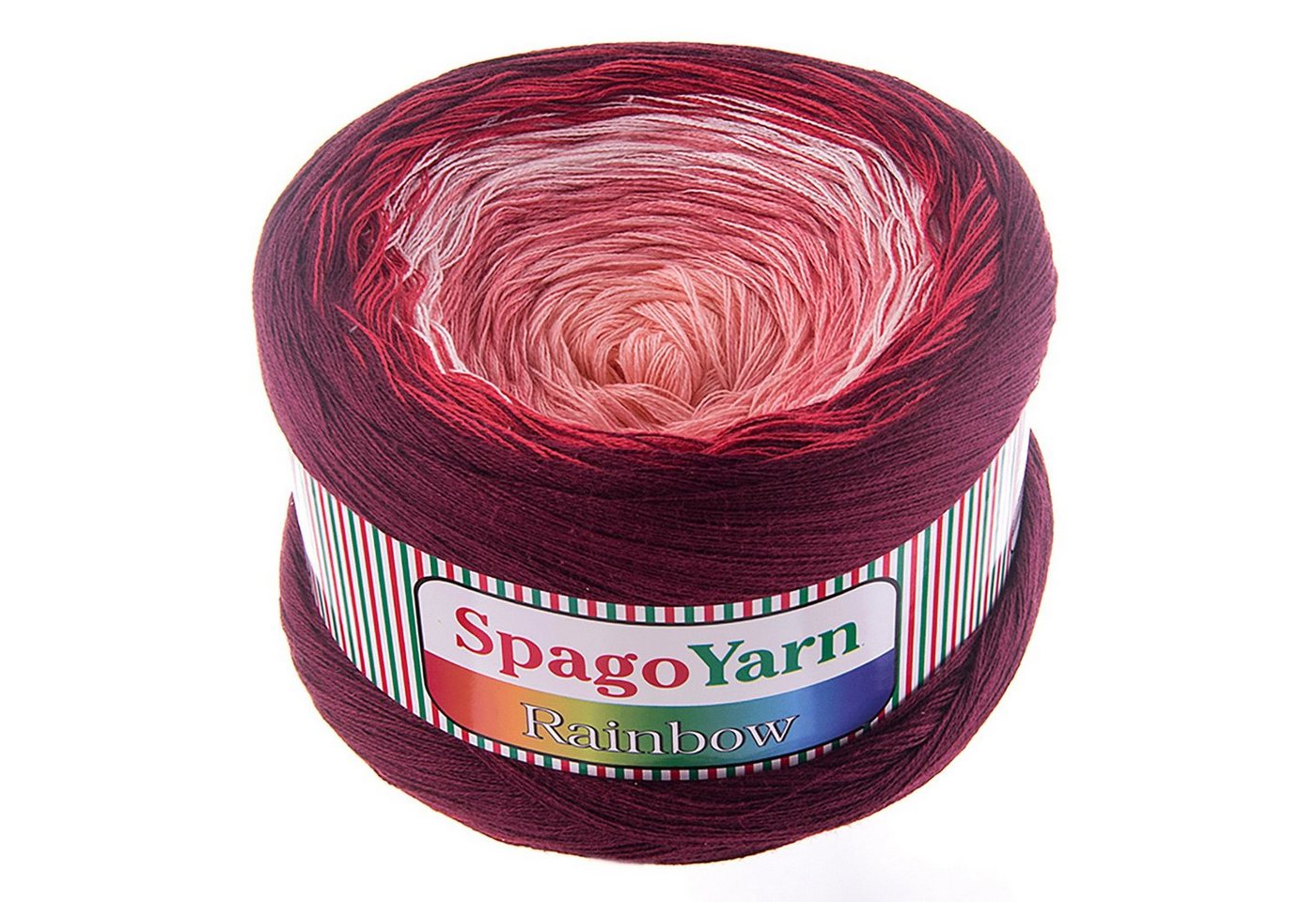 Thumbnail - spagoyarn 2 x 250g Farbverlaufsgarn Spago Rainbow Häkelwolle, 1000 m, 01 Heiße Liebe
