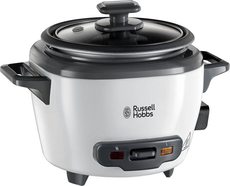 RUSSELL HOBBS Reiskocher Mini 27020-56, 200 W, 0,4 l – Warmhaltefunktion,  inkl. Reislöffel & Messbecher, Für z.B. Risotto, Sushi Reis, Quinoa, Suppe,  Haferbrei & vieles mehr