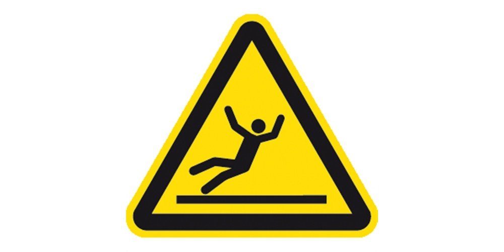 Hinweisschild Warnung vor Rutschgefahr nach ISO 7010, Alu, 200 mm SL