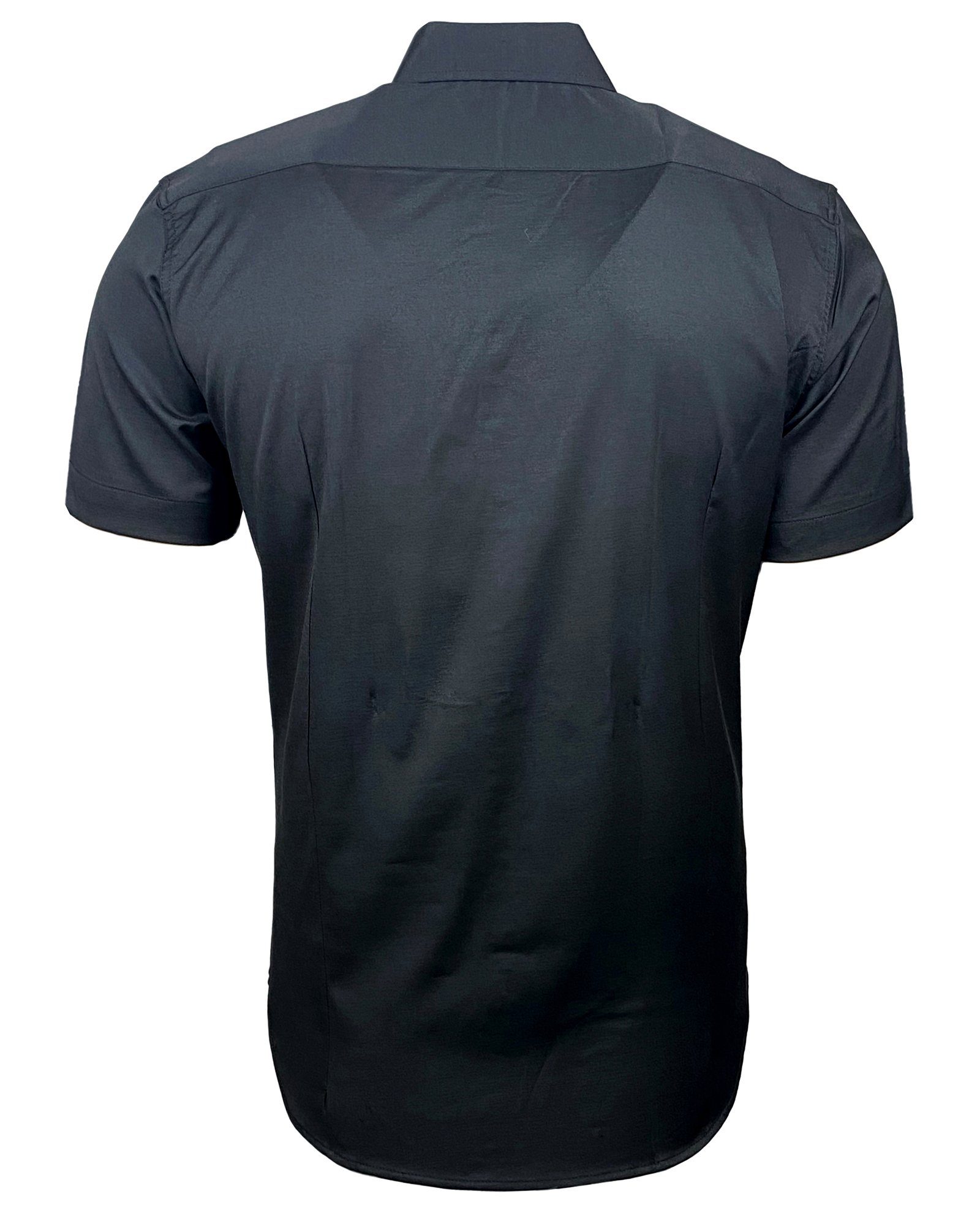 Baxboy Langarmhemd Kurzarmhemd Herren Hemd Bügelleichtes Slim Fit Kentkragen Uni B-455