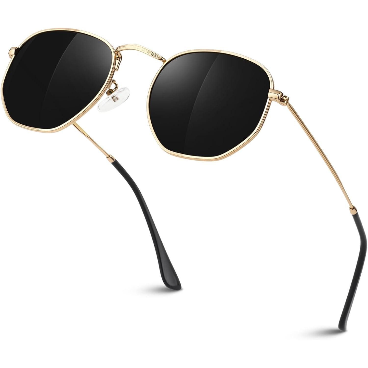 LuxusKollektion Retrosonnenbrille Sonnenbrille Damen Herren Polarisiert UV400 Gold Rahmen Grau Linse