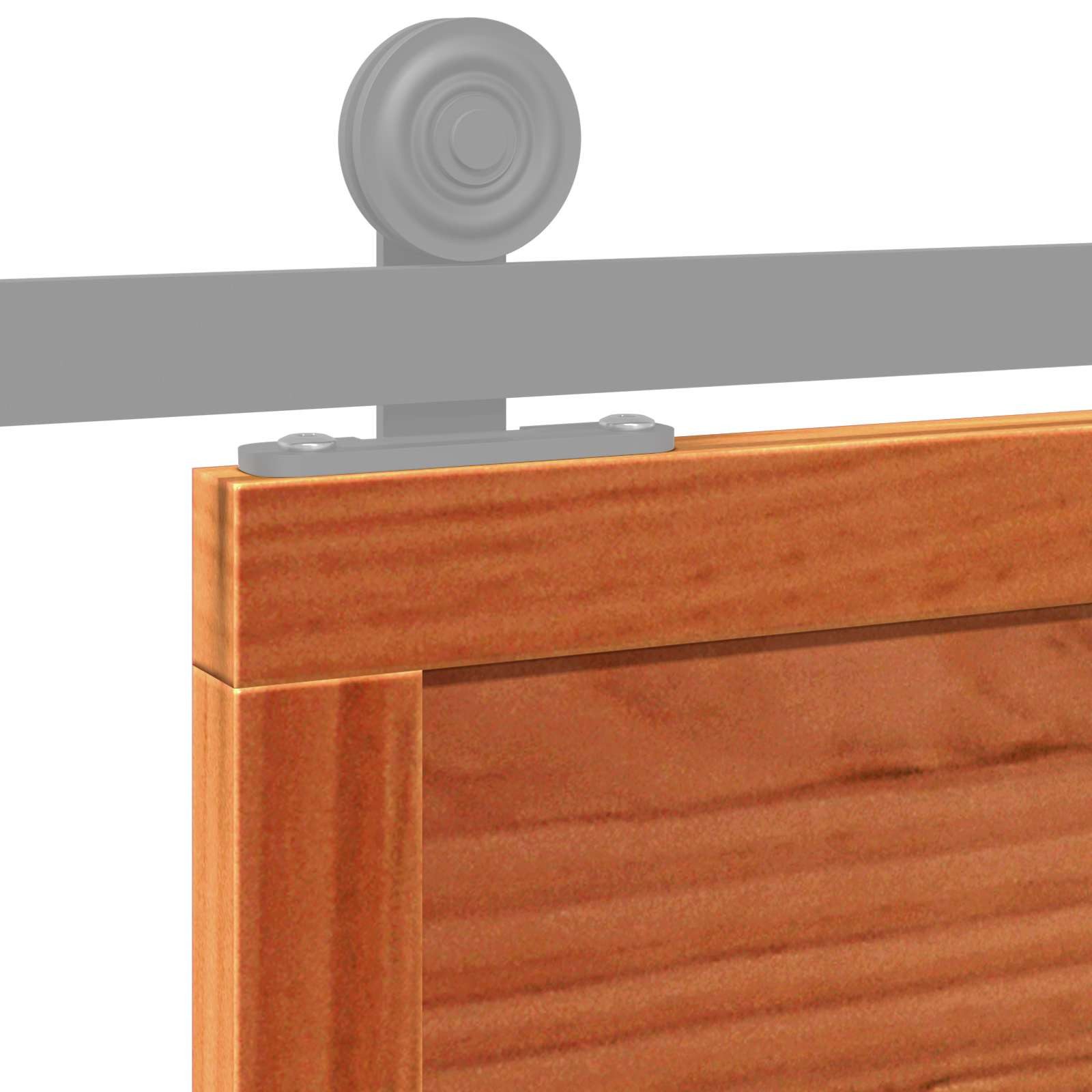 vidaXL Schiebetür Scheunentür Wachsbraun 80 x 208 cm Massives Kiefernholz (1-St)