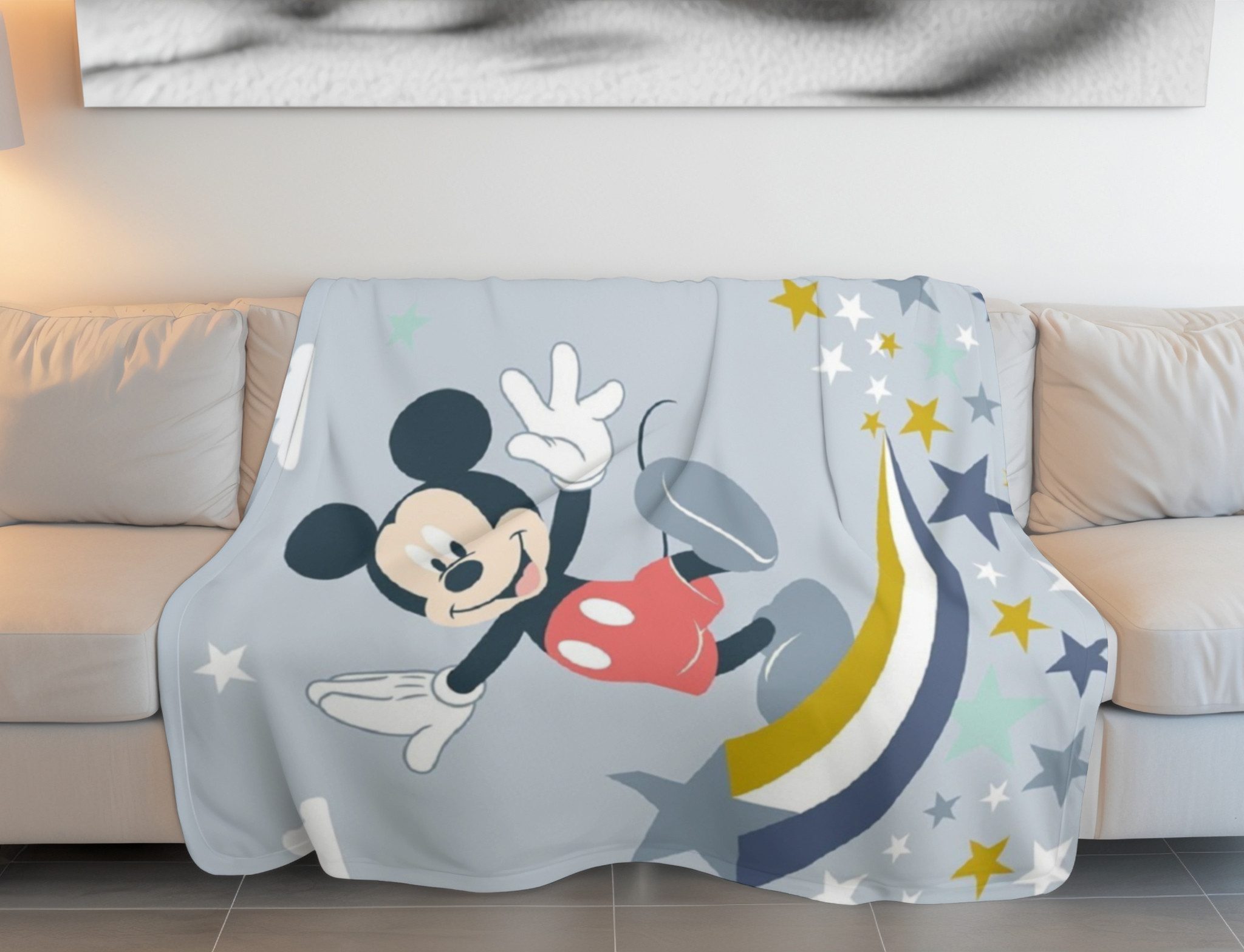 Wohndecke Weiches & leichtes Decke für Bett & Sofa (110x150 cm), Disney Mic günstig online kaufen
