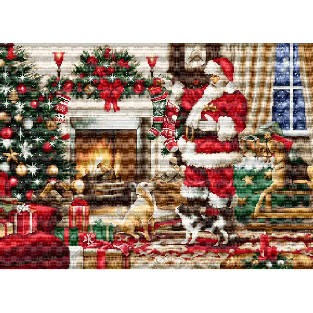 Luca-S Kreativset Luca-S kit de punto de cruz contado "Santa Interior", 46x33cm, (embroidery kit by Marussia)