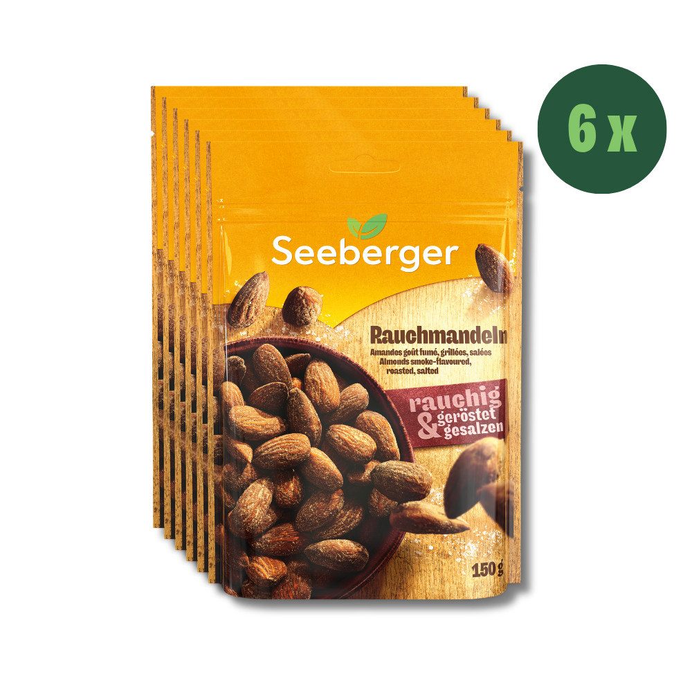 Seeberger Snacks Nüsse Seeberger Rauchmandeln Multipack - 6 x 150 g