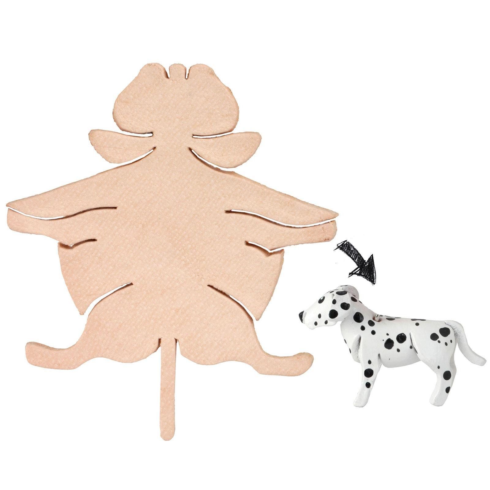 Schlüsselanhänger Set Dalmatiner Figur aus Leder zum Selbermachen