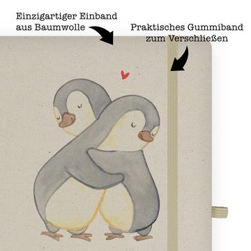 Mr. & Mrs. Panda Notizbuch Pinguine Kuscheln - Transparent - Geschenk, Notizblock, Notizen, Klad Mr. & Mrs. Panda, Personalisierbar