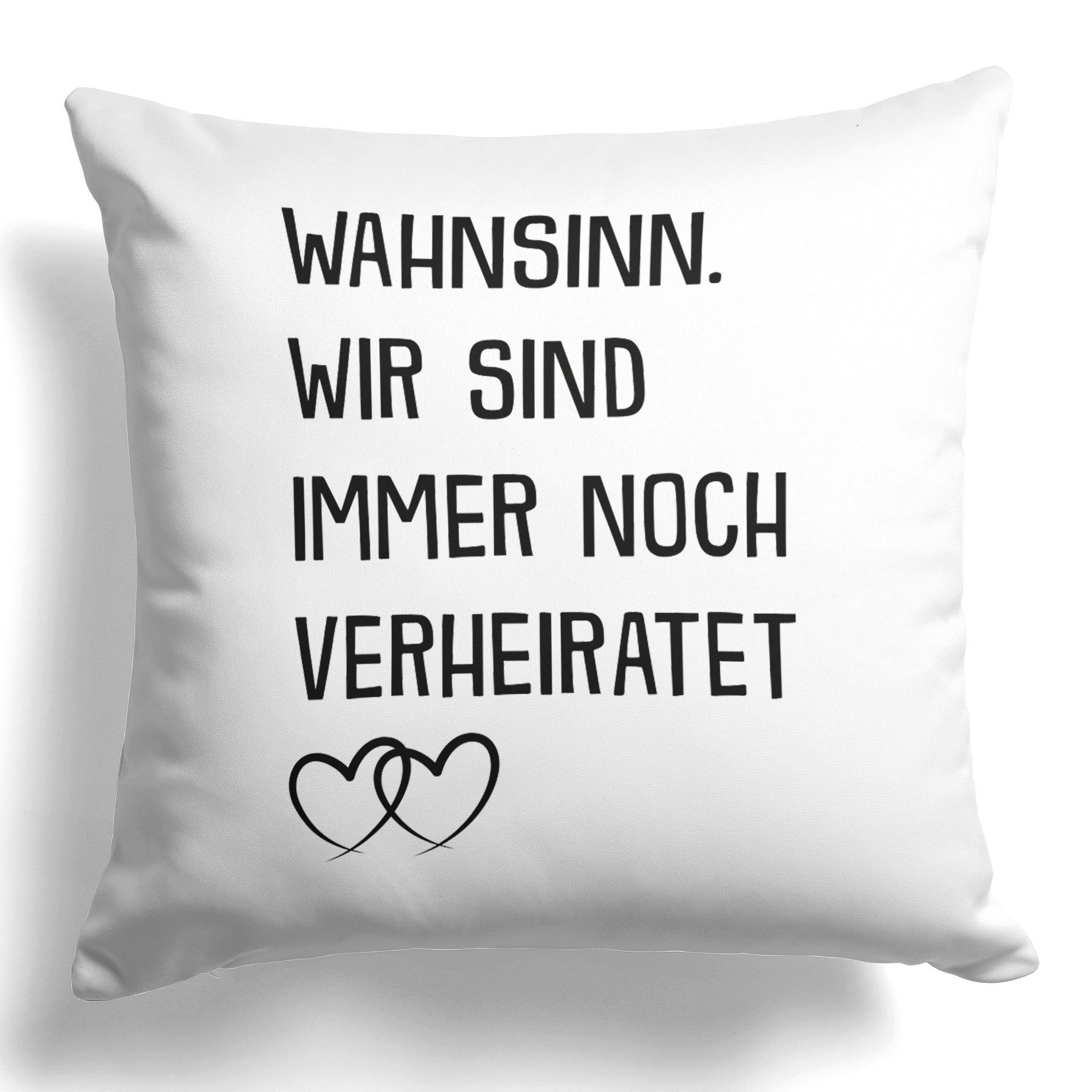 22Feels Dekokissen Hochzeitstag Geschenk Frauen Männer Ehefrau Ehemann Liebe Ehepaar, Deko mit Persönlichkeit