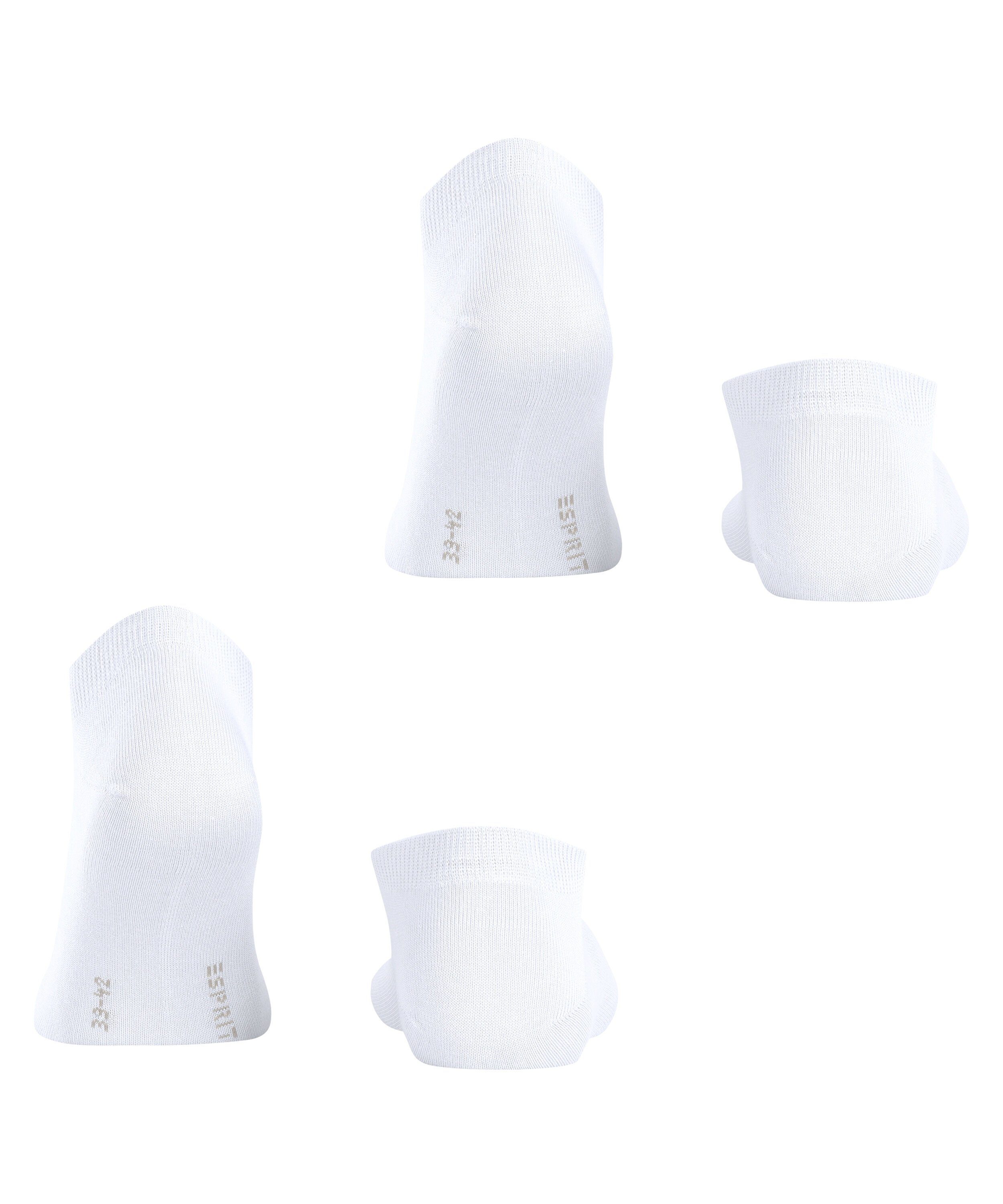 Esprit Sneakersocken Basic Uni 2-Pack Sneakersocken (2-Paar) mit hohem Baumwollanteil