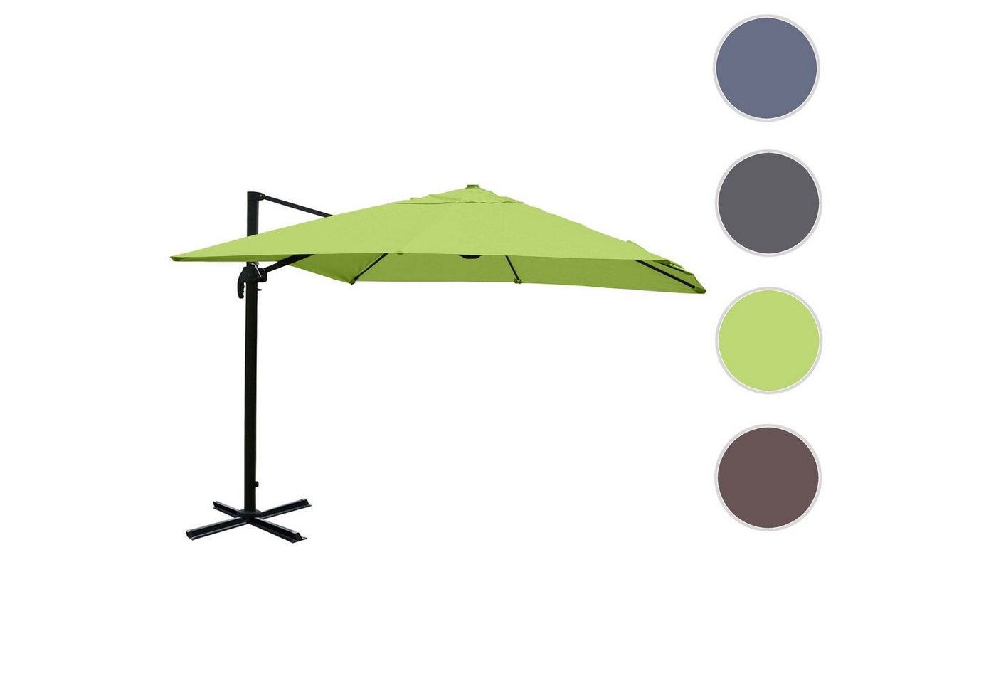 Thumbnail - MCW Ampelschirm MCW-A96-13, LxB: 300x300 cm, 5-facher Höhen-/ Neigungswinkelverstellung, Windwiderstandsklasse 2