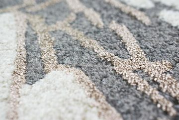 Teppich Teppich modern Designer Teppich Wohnzimmer Teppich abstrakt in grau creme beige, Teppich-Traum, rechteckig, Höhe: 13 mm