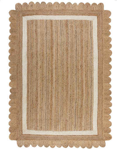 Teppich Grace, FLAIR RUGS, rechteckig, Höhe: 7 mm, aus 100% Jute, fußbodenheizungsgeeignet, mit Bordüre