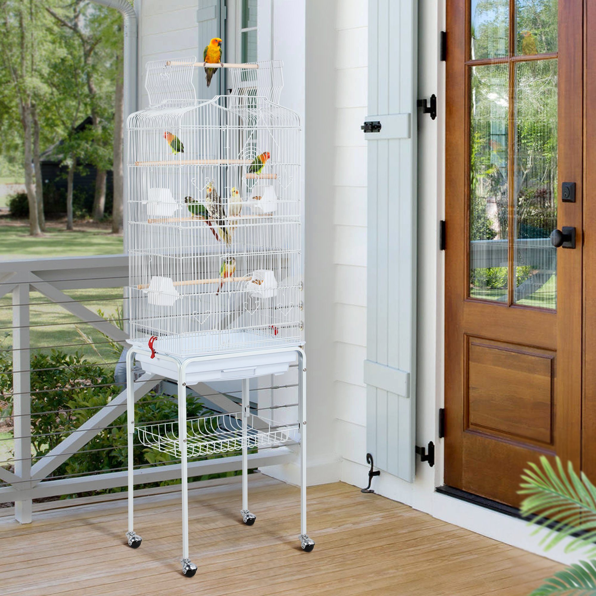 Yaheetech Vogelkäfig, Vogelbauer Vogelvoliere Käfig Vogelhaus